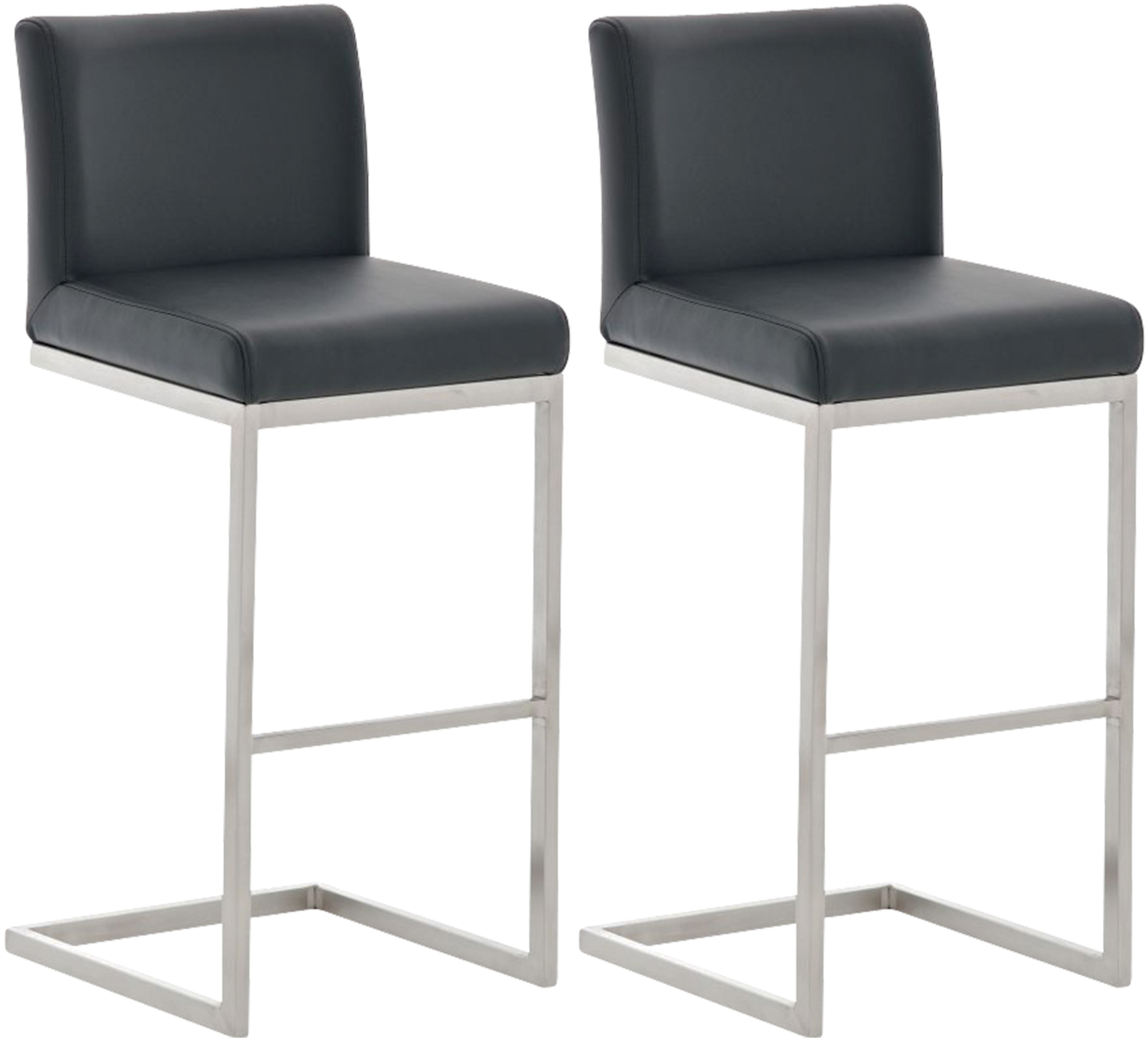 2er Set Barhocker Paros Kunstlederbezug