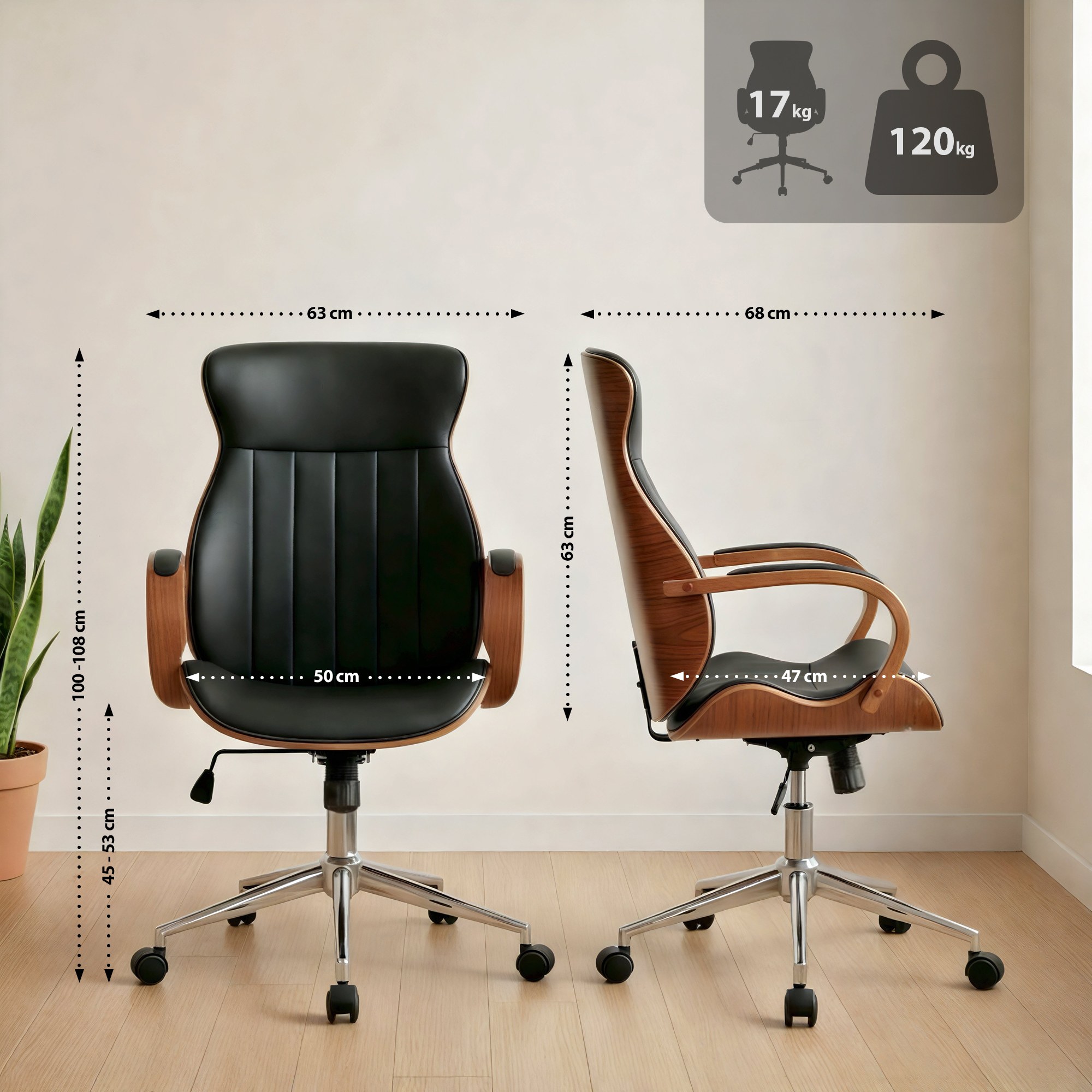 Bürostuhl Melilla Kunstleder