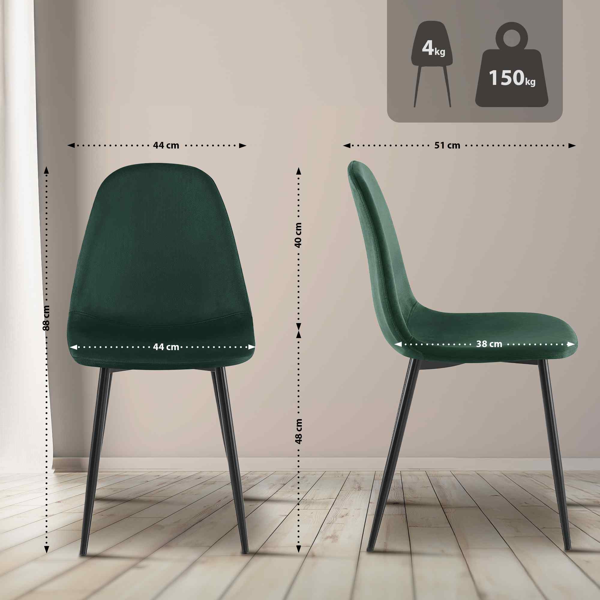 4er Set Esszimmerstühle Napier