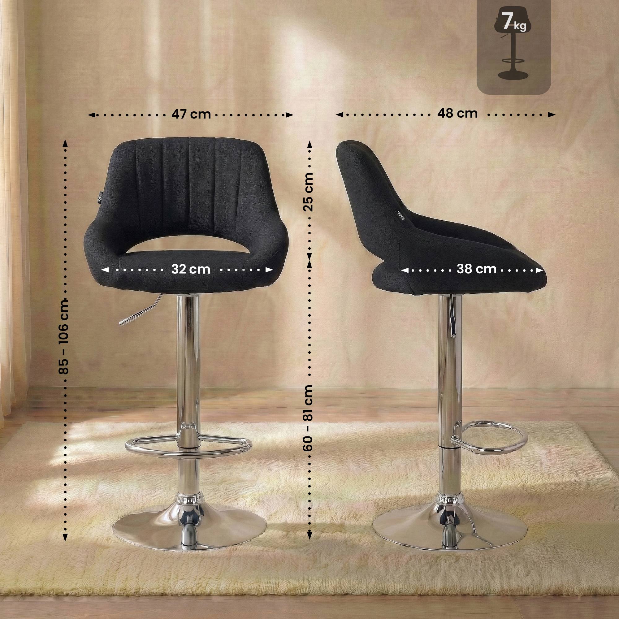 2er Set Barhocker Milet Stoff
