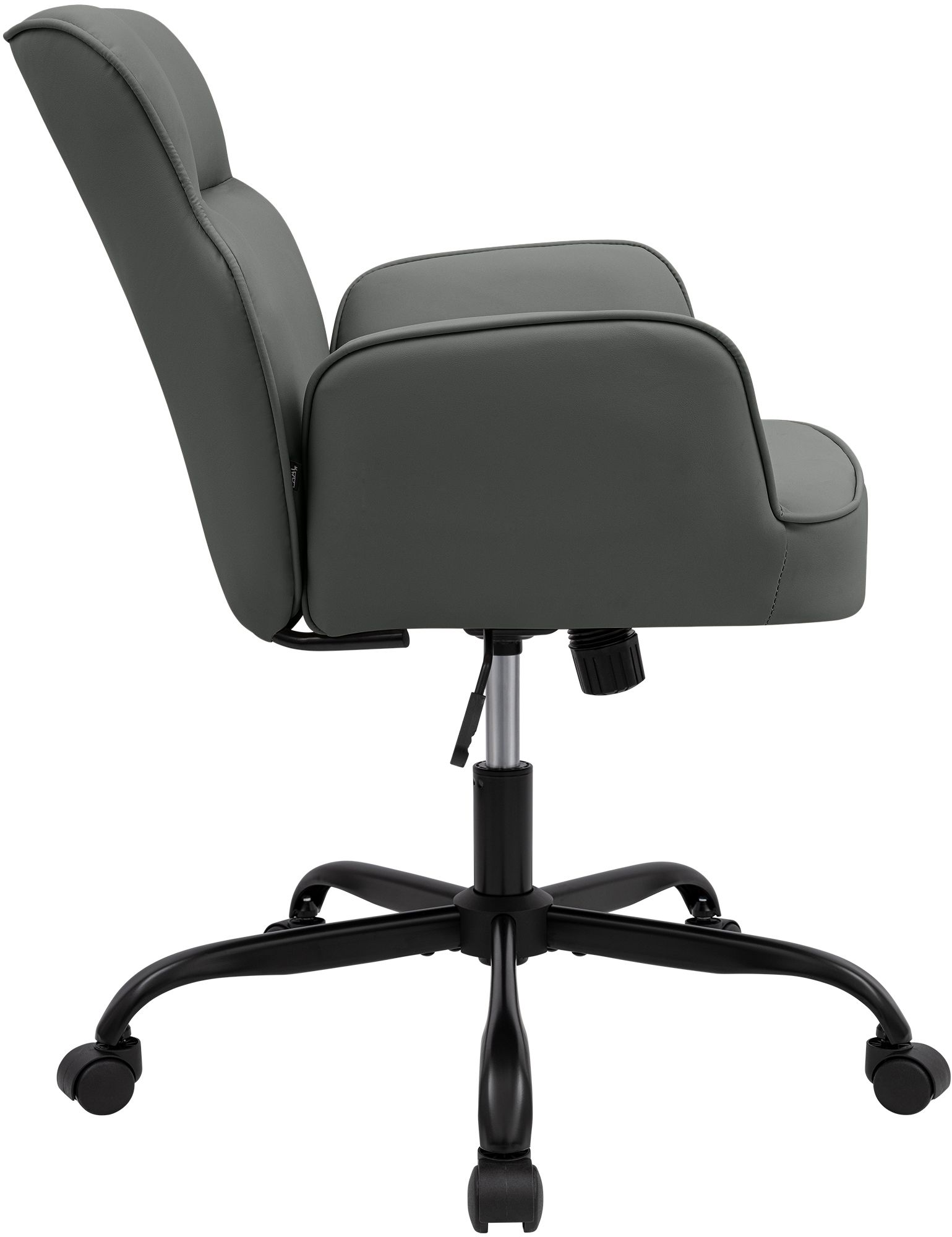 Bürostuhl Amado Lederoptik grau