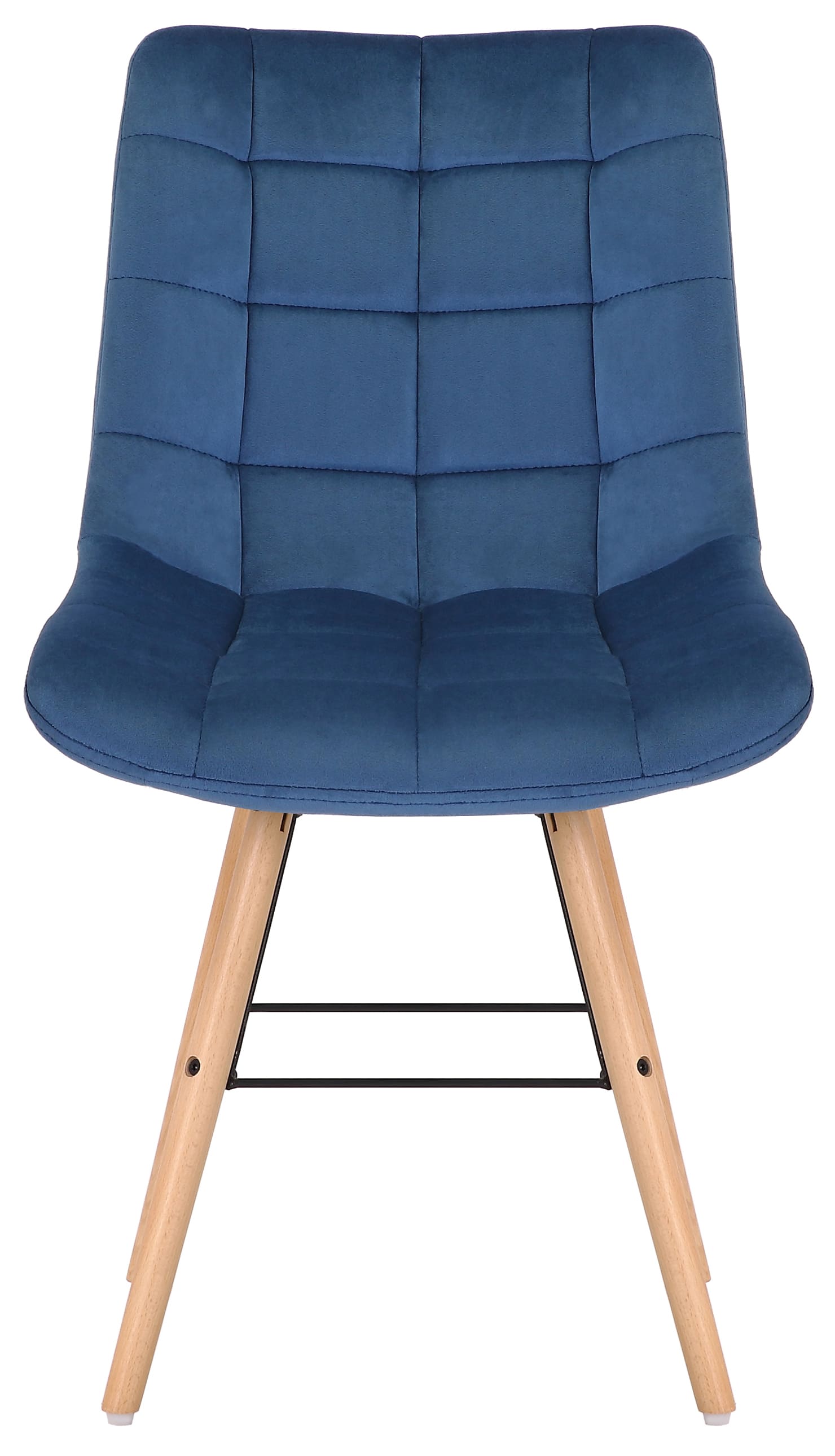 2er Set Esszimmerstühle Leni Samt blau