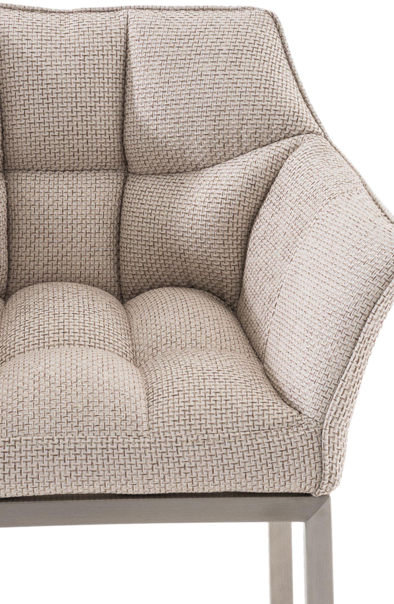 Barhocker Damaso Stoff mit Vierfußgestell