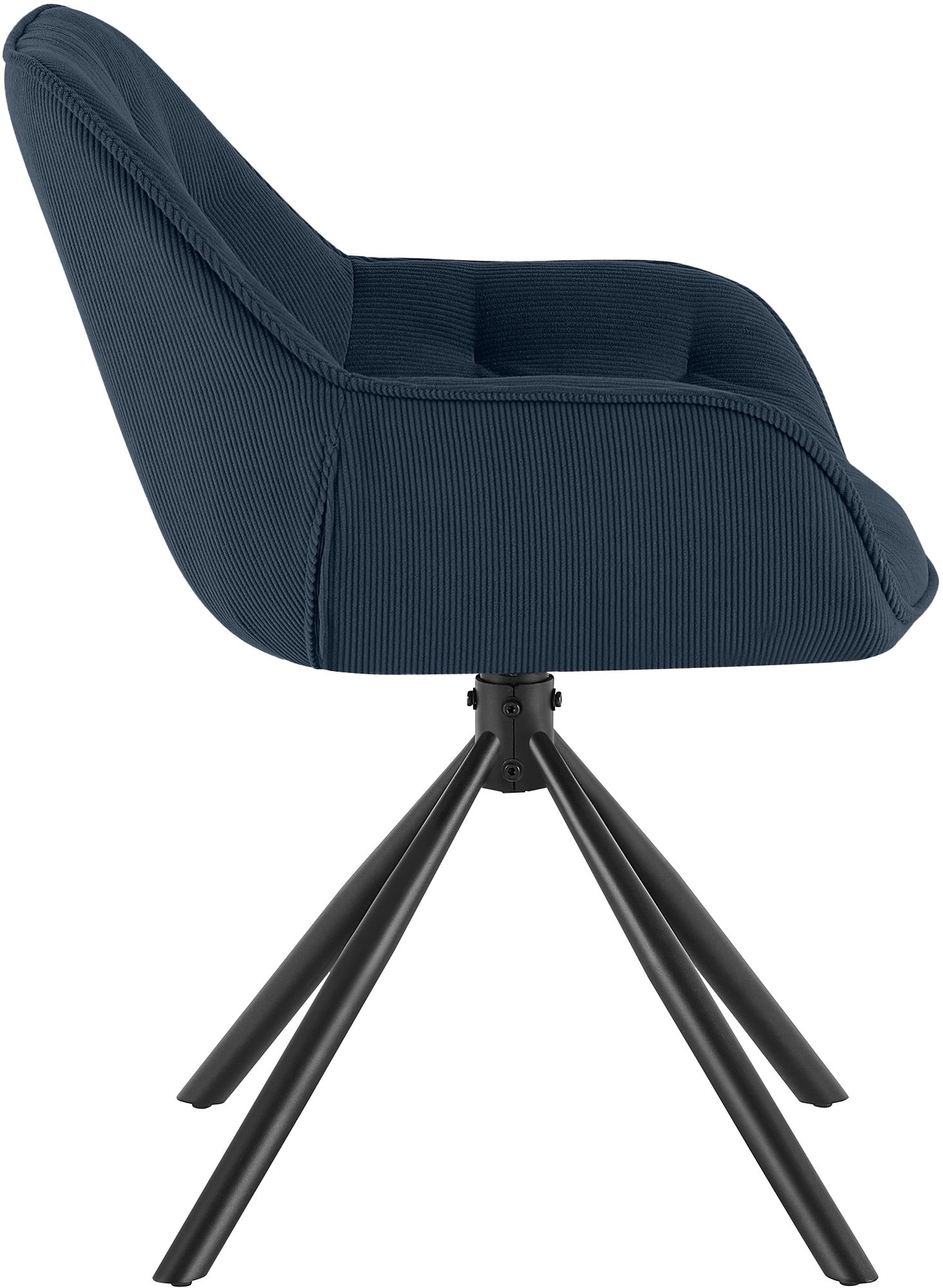 Esszimmerstuhl Rimio Cord dunkelblau