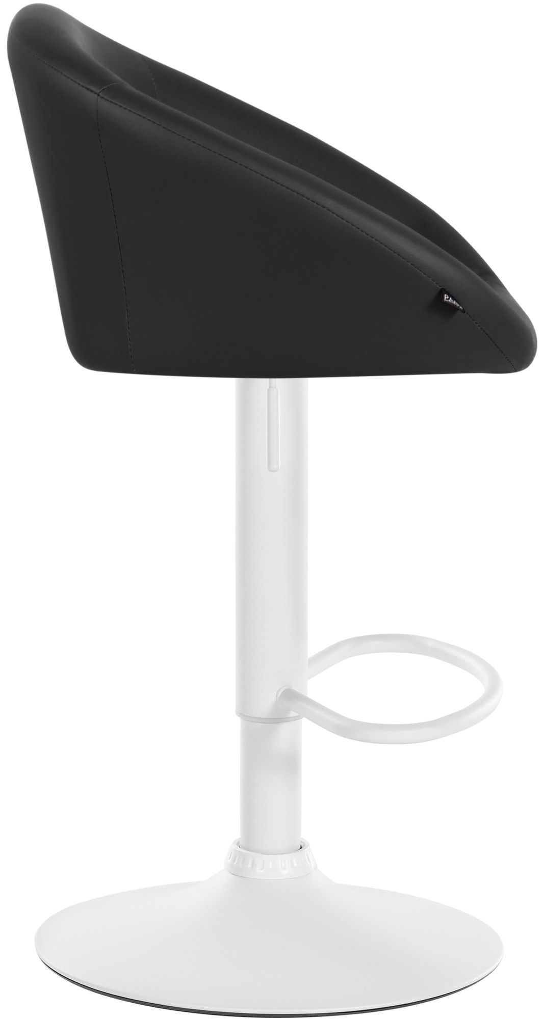 Barhocker Davie Kunstleder Metall matt weiss schwarz
