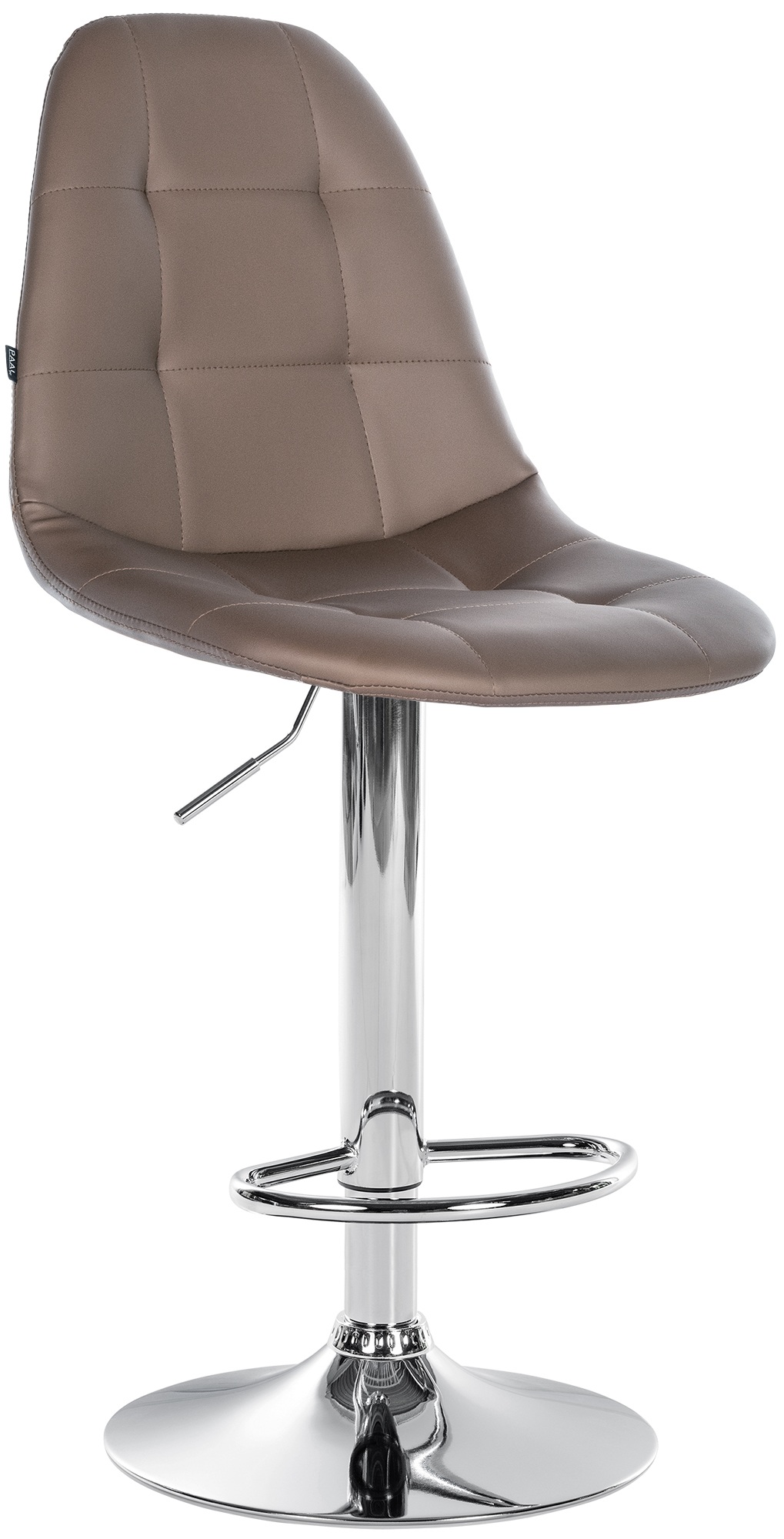 Barhocker Elmore Kunstleder Metall in Chromoptik braun
