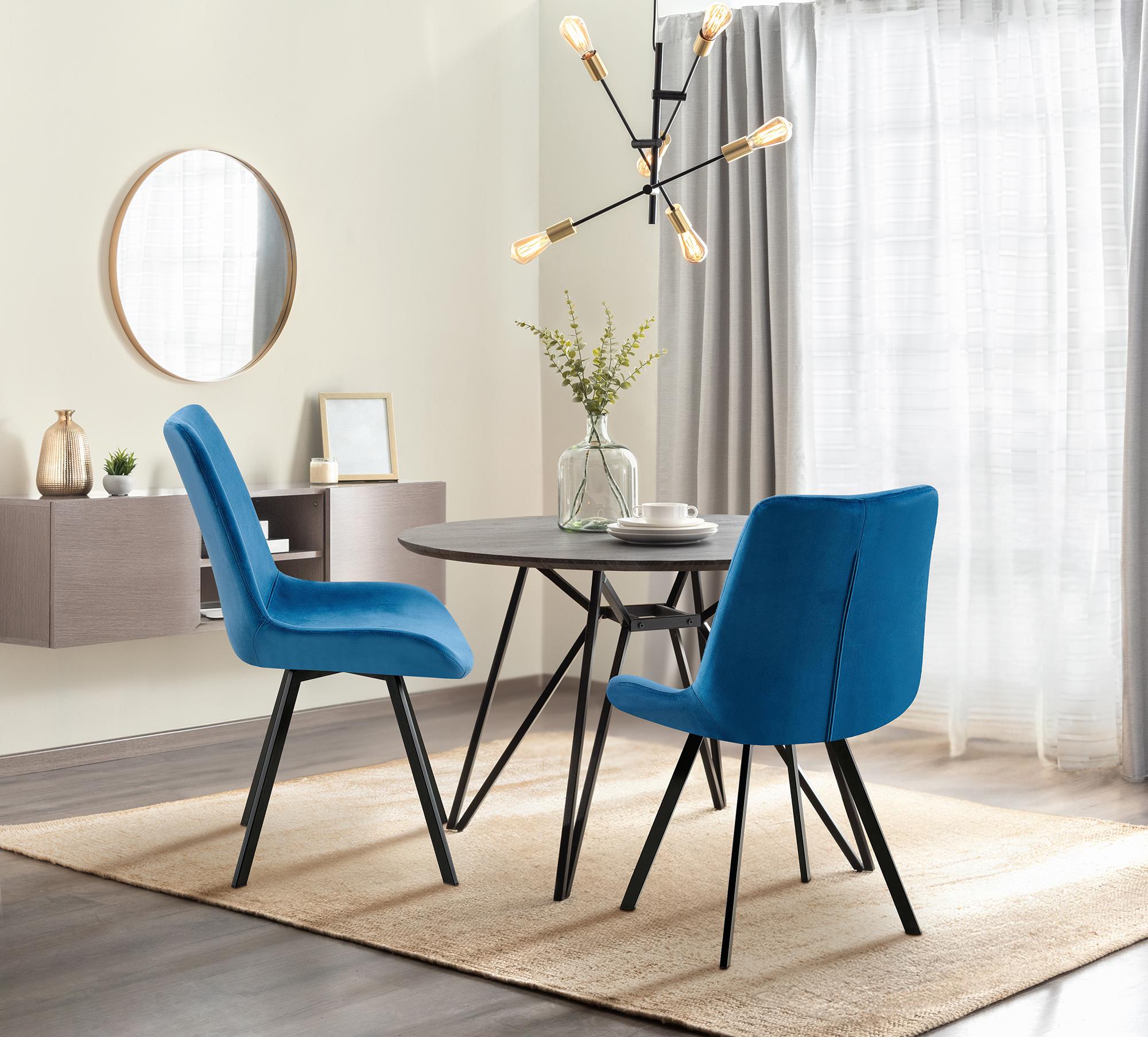 2er Set Esszimmerstuhl Lewes Samt