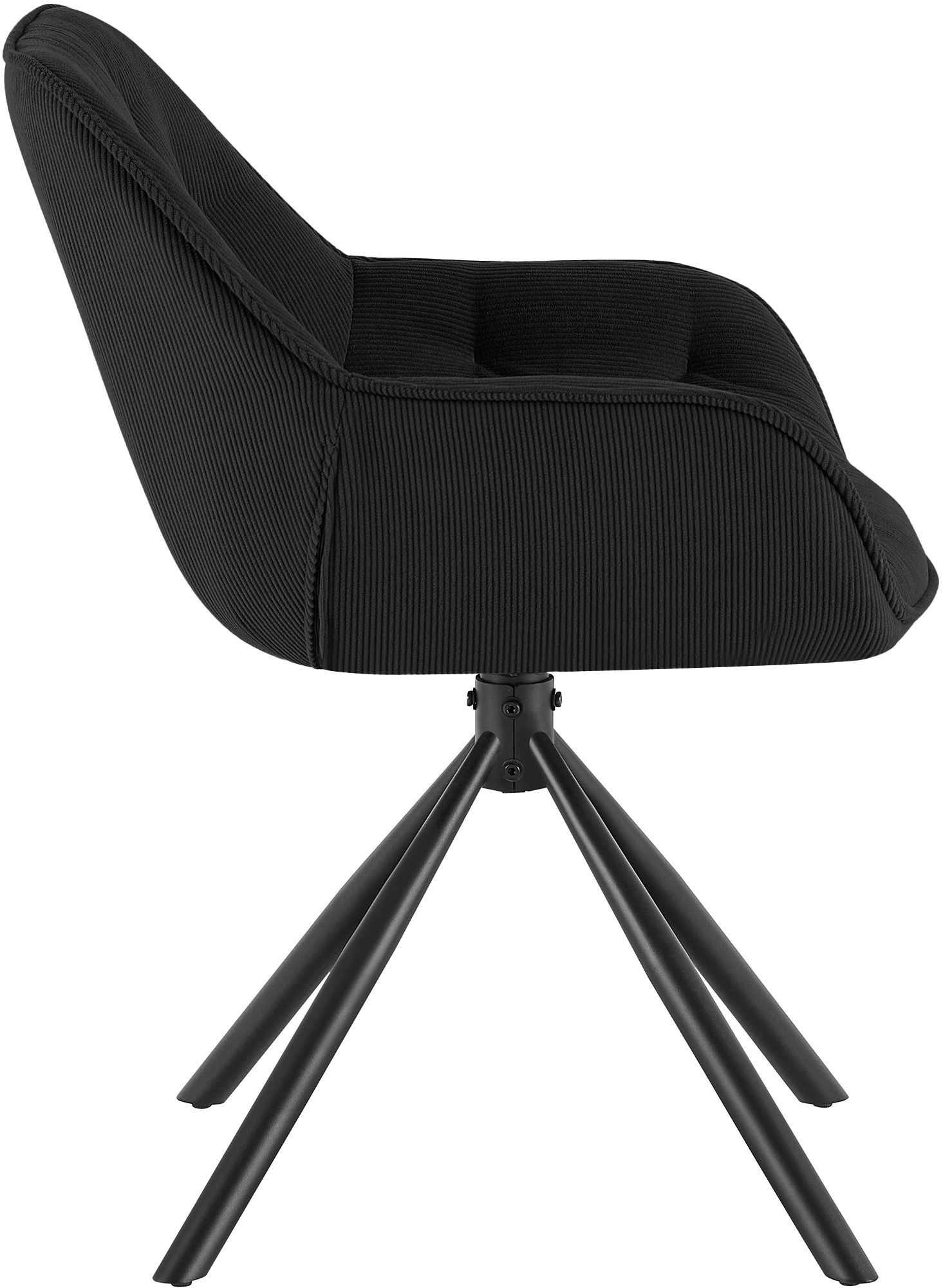 Esszimmerstuhl Rimio Cord schwarz