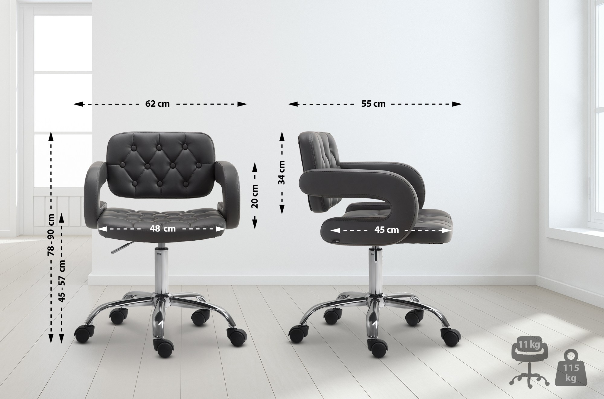 Arbeitshocker Dublin Kunstleder