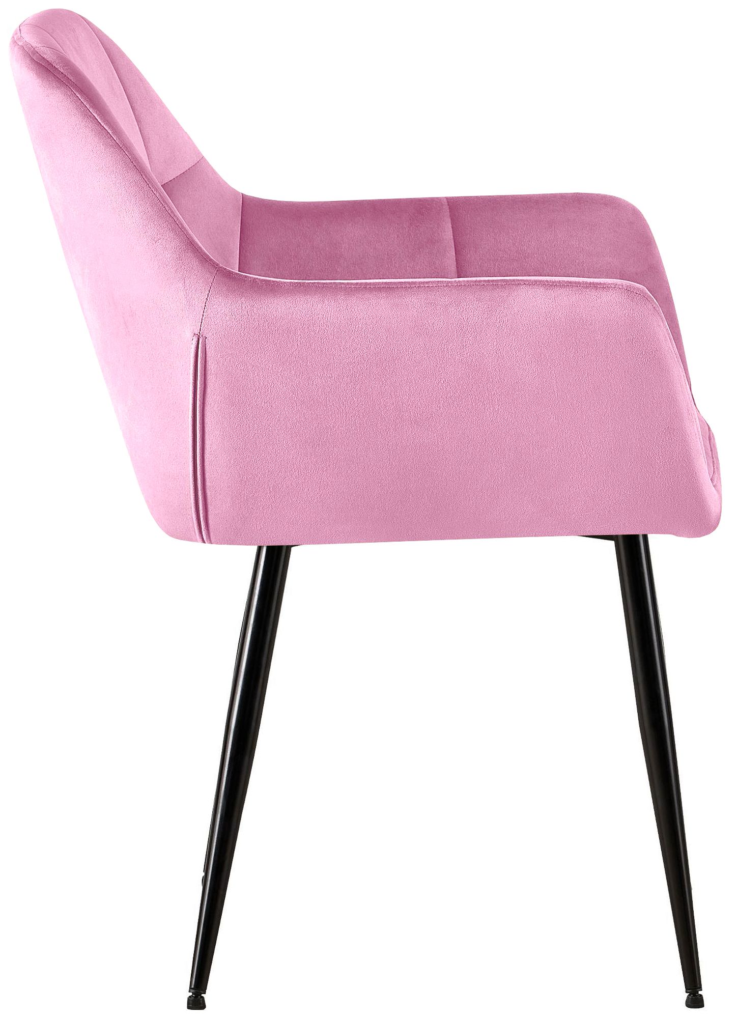 Besucherstuhl Emia rosa Samt