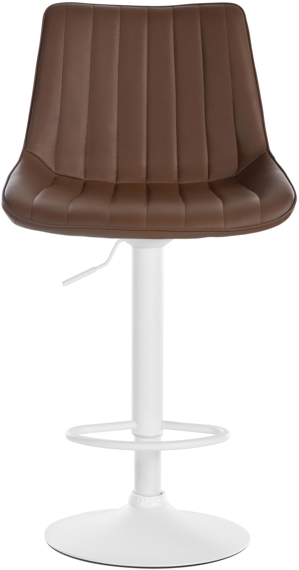 2er Set Barhocker Toni Kunstleder Metall matt weiss braun