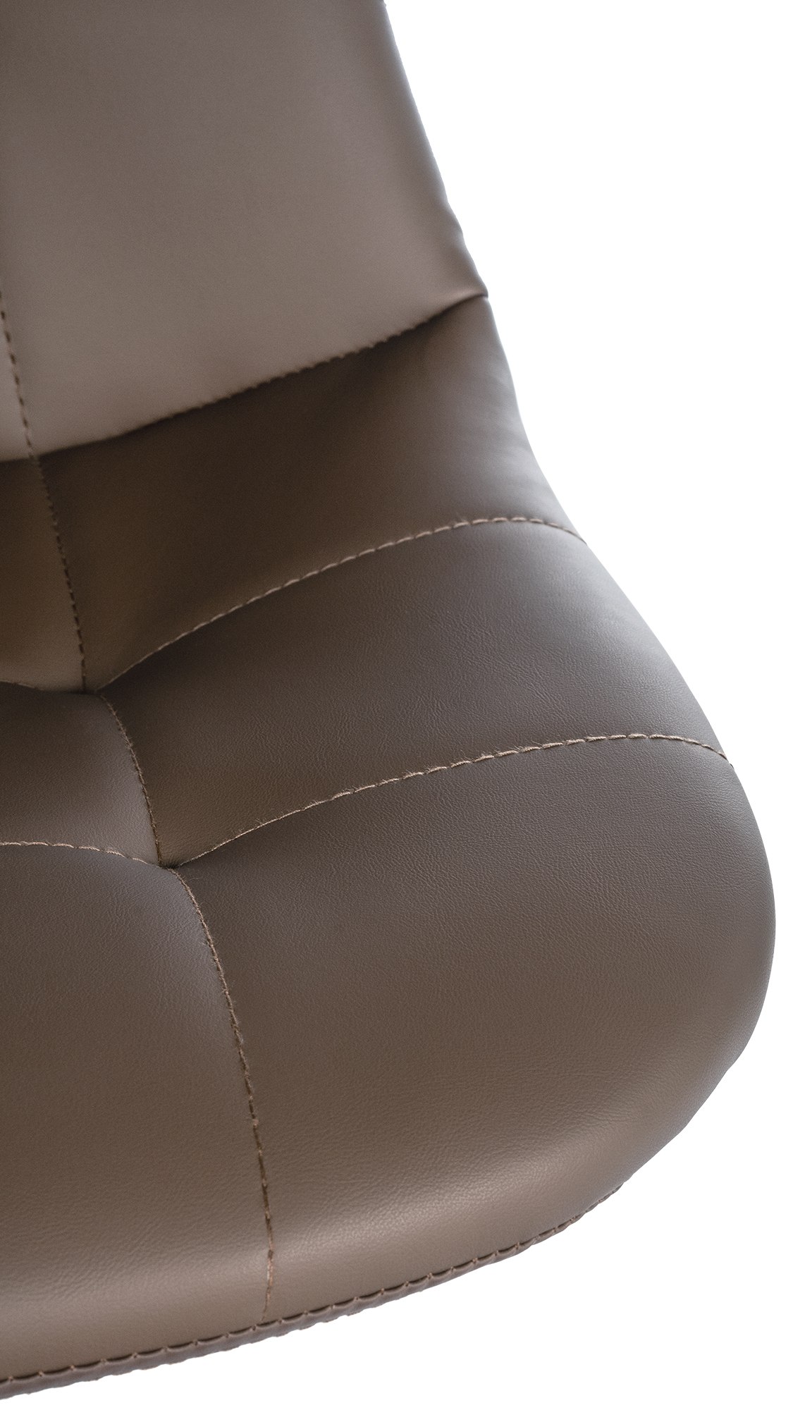 Barhocker Elmore Kunstleder Metall in Chromoptik braun