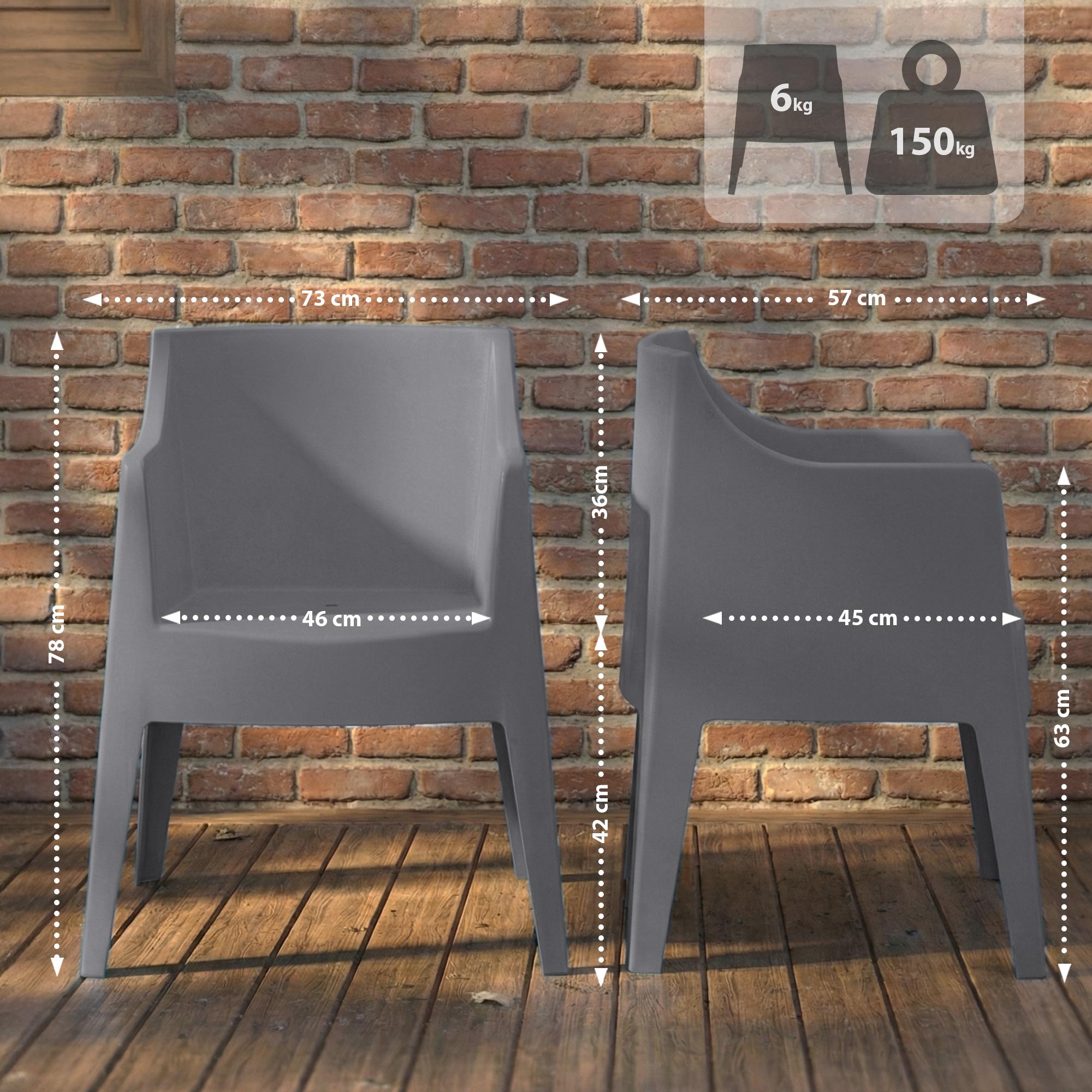 6er Set Gartenstühle Bartal