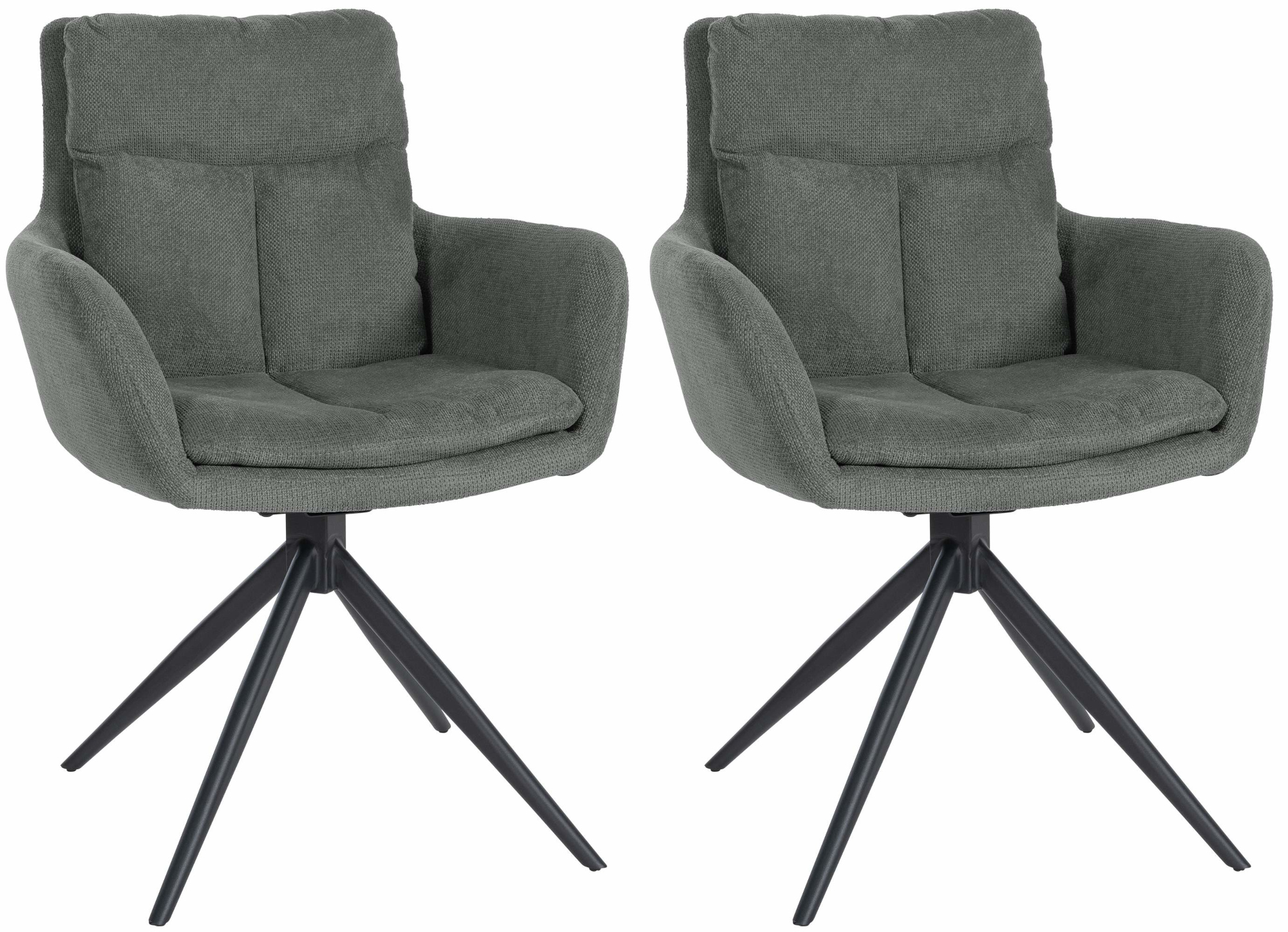 2er Set Esszimmerstuhl Vilas Stoff