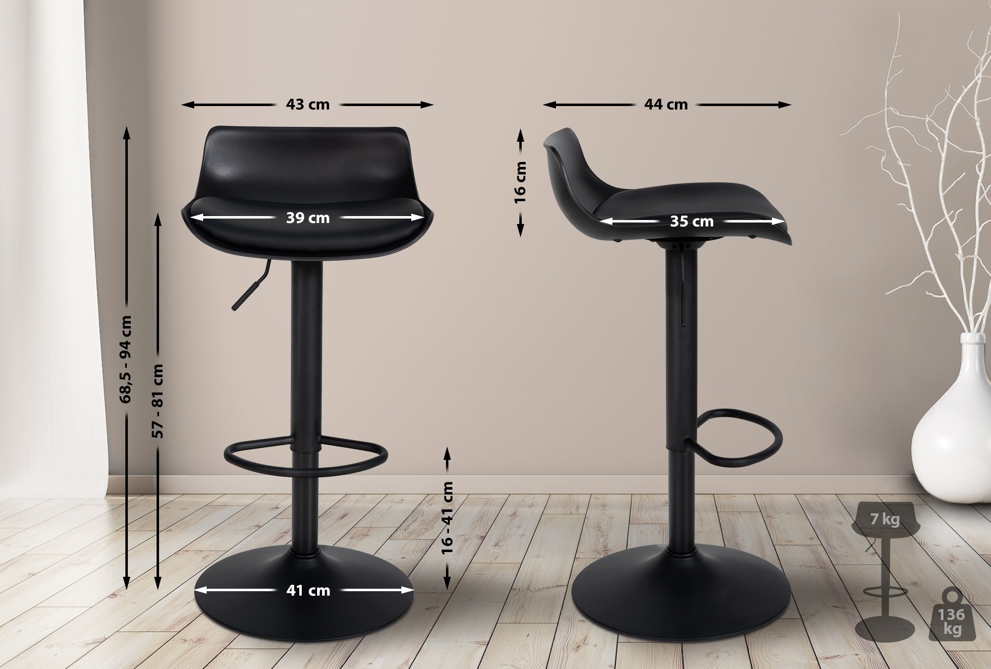 Barhocker Aveiro Kunstleder