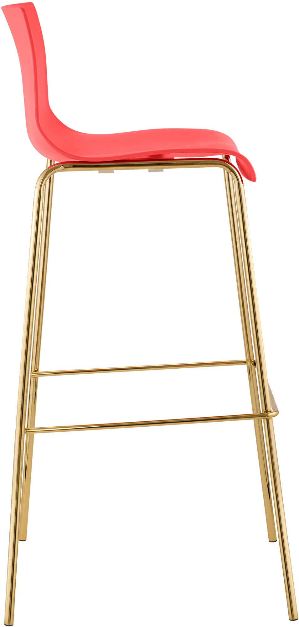 Barhocker Hover Kunststoff Vierfußgestell Gold