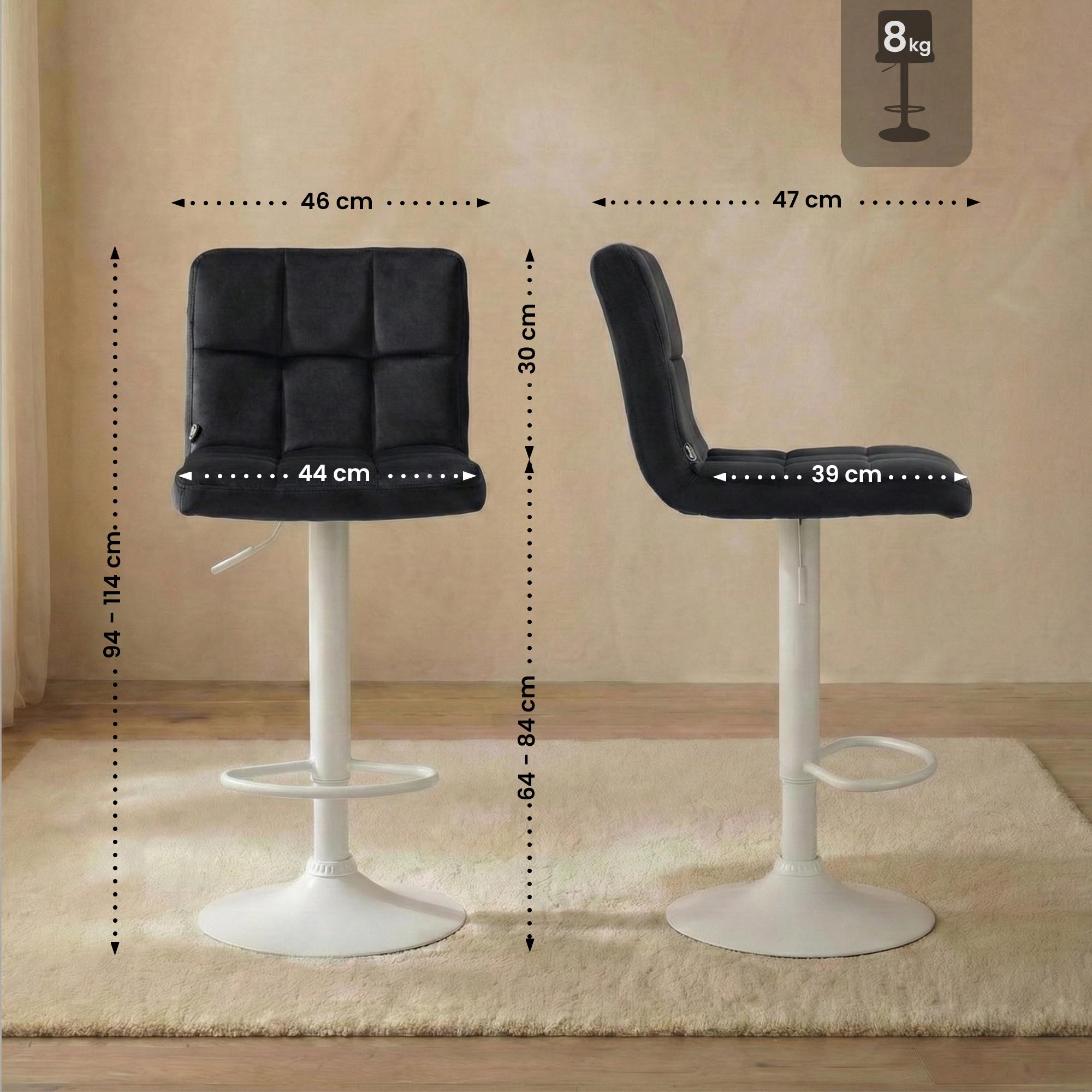 2er Set Barhocker Peru Samt