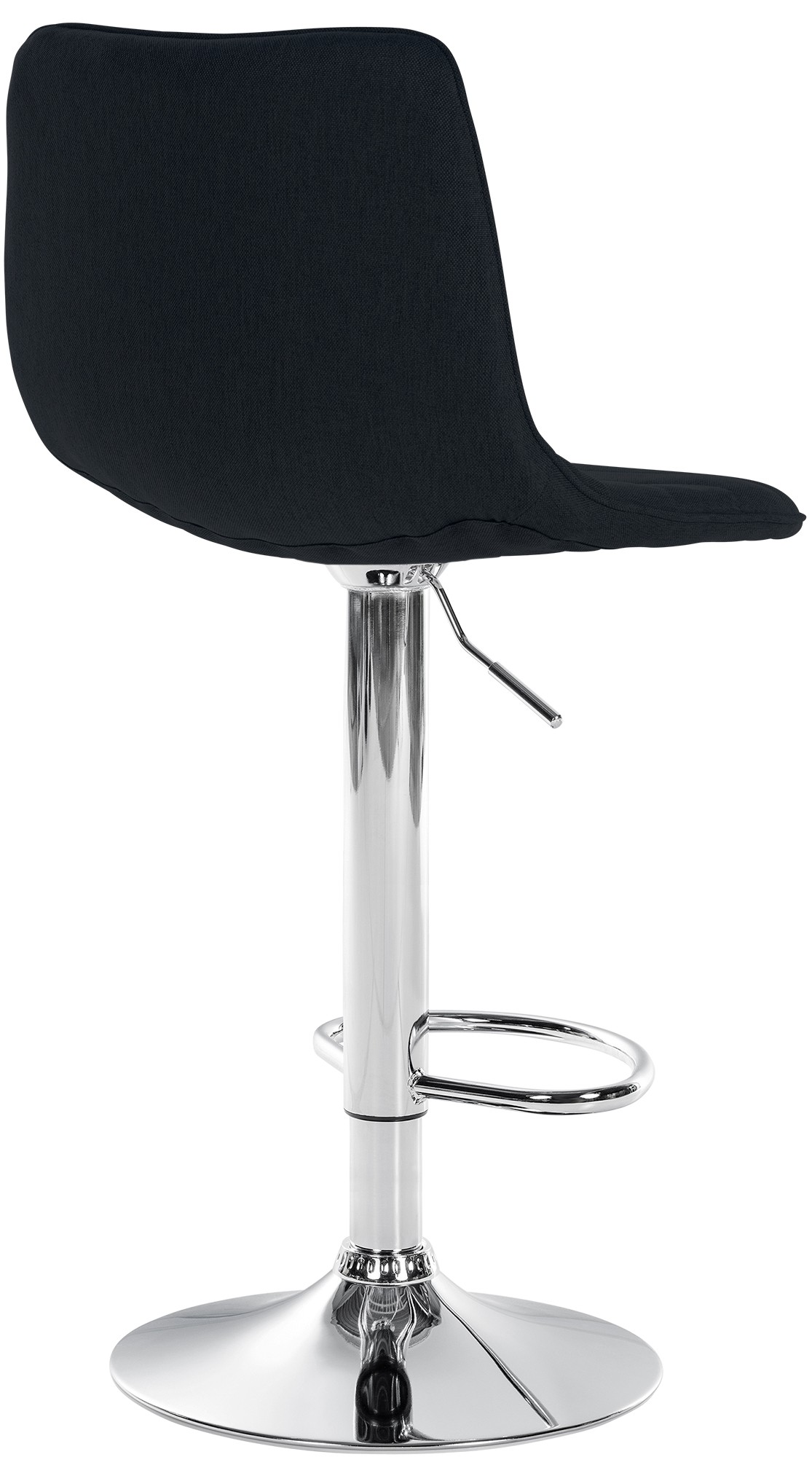 Barhocker Lex Stoff schwarz chrom