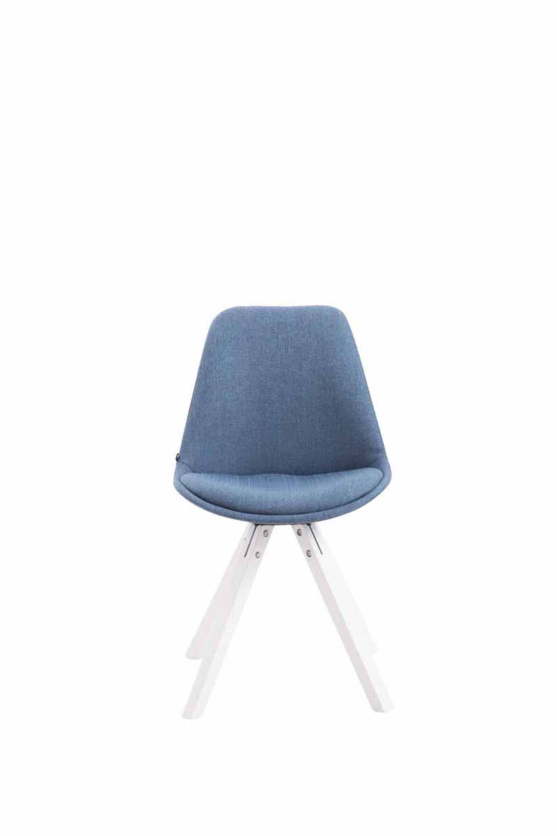 Besucherstuhl Toulouse Stoff Square blau weiß