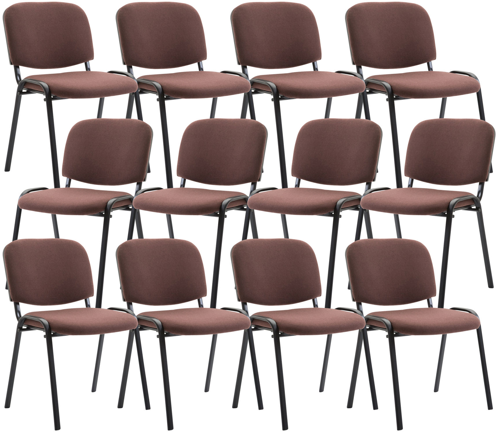 12er Set Besucherstuhl Ken Stoff