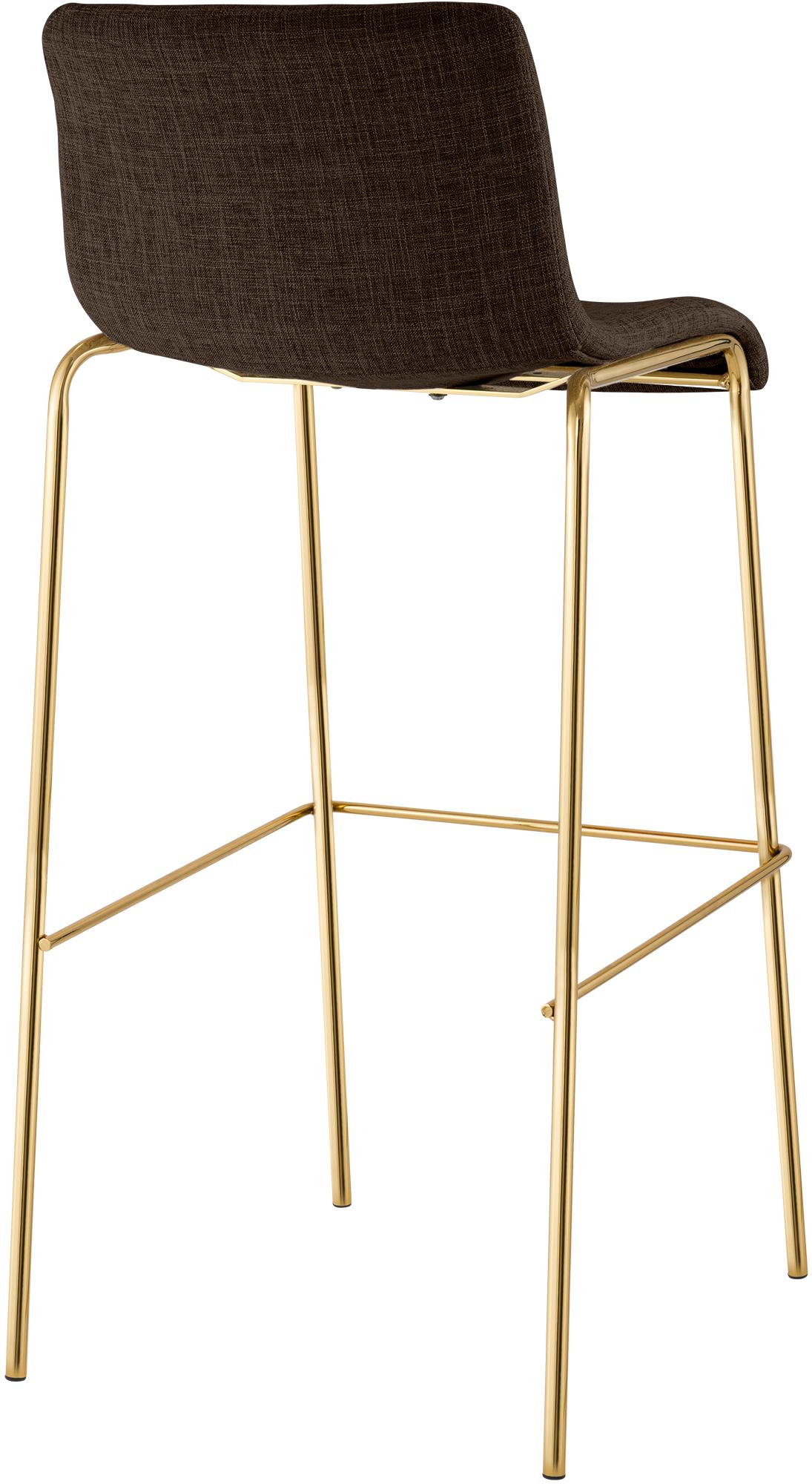 Barhocker Hover Stoff Vierfußgestell Gold