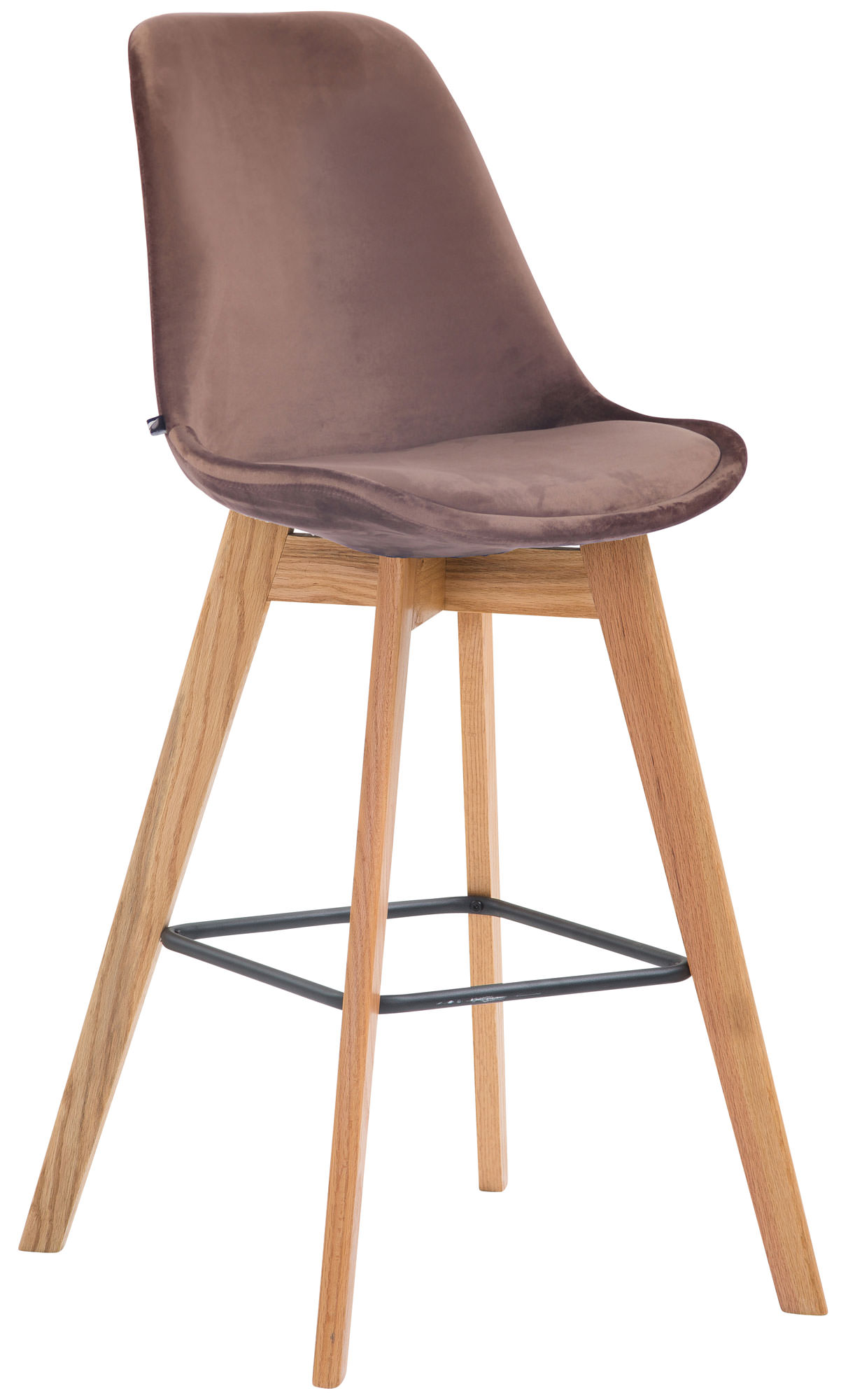 Barhocker Metz Samt braun natura
