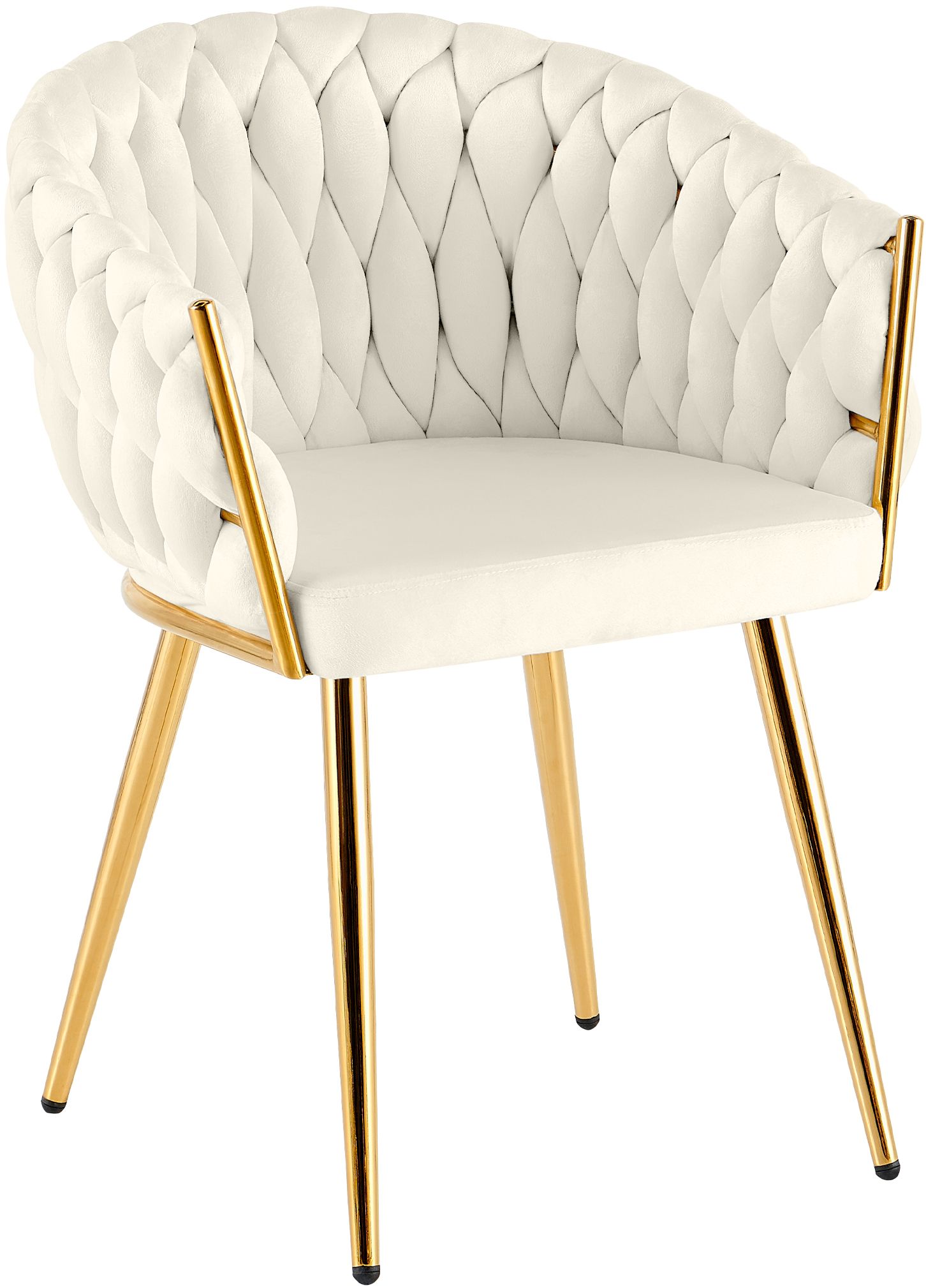 Esszimmerstuhl Molise Samt Gold creme Samt