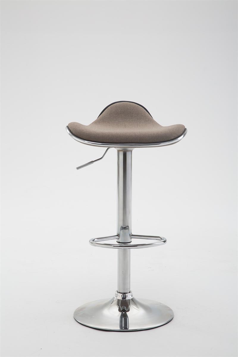 Barhocker Shanghai Stoff taupe chrom