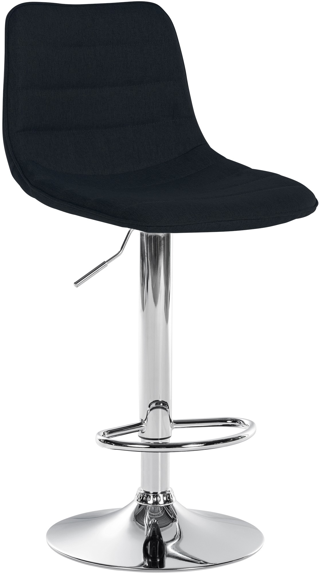 Barhocker Lex Stoff schwarz chrom