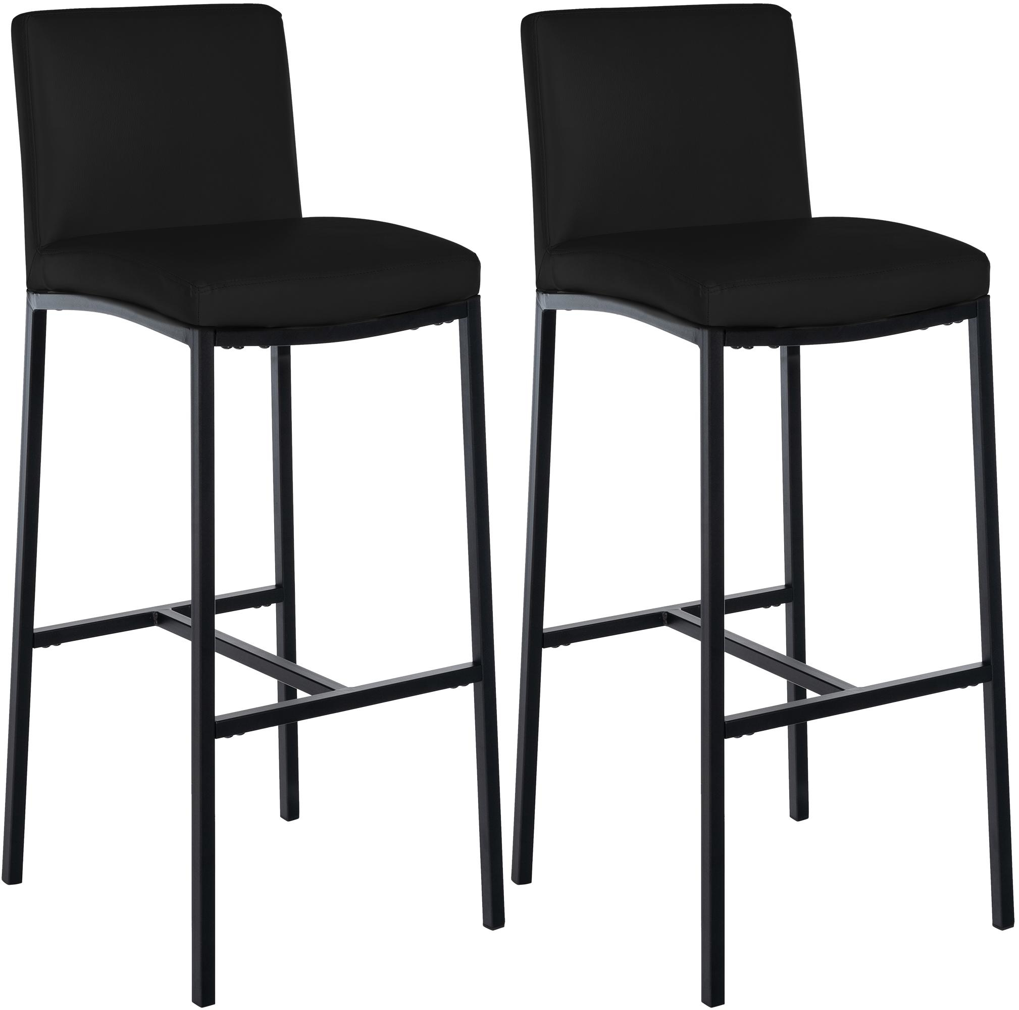 2er Set Barhocker Freeport schwarz Kunstleder