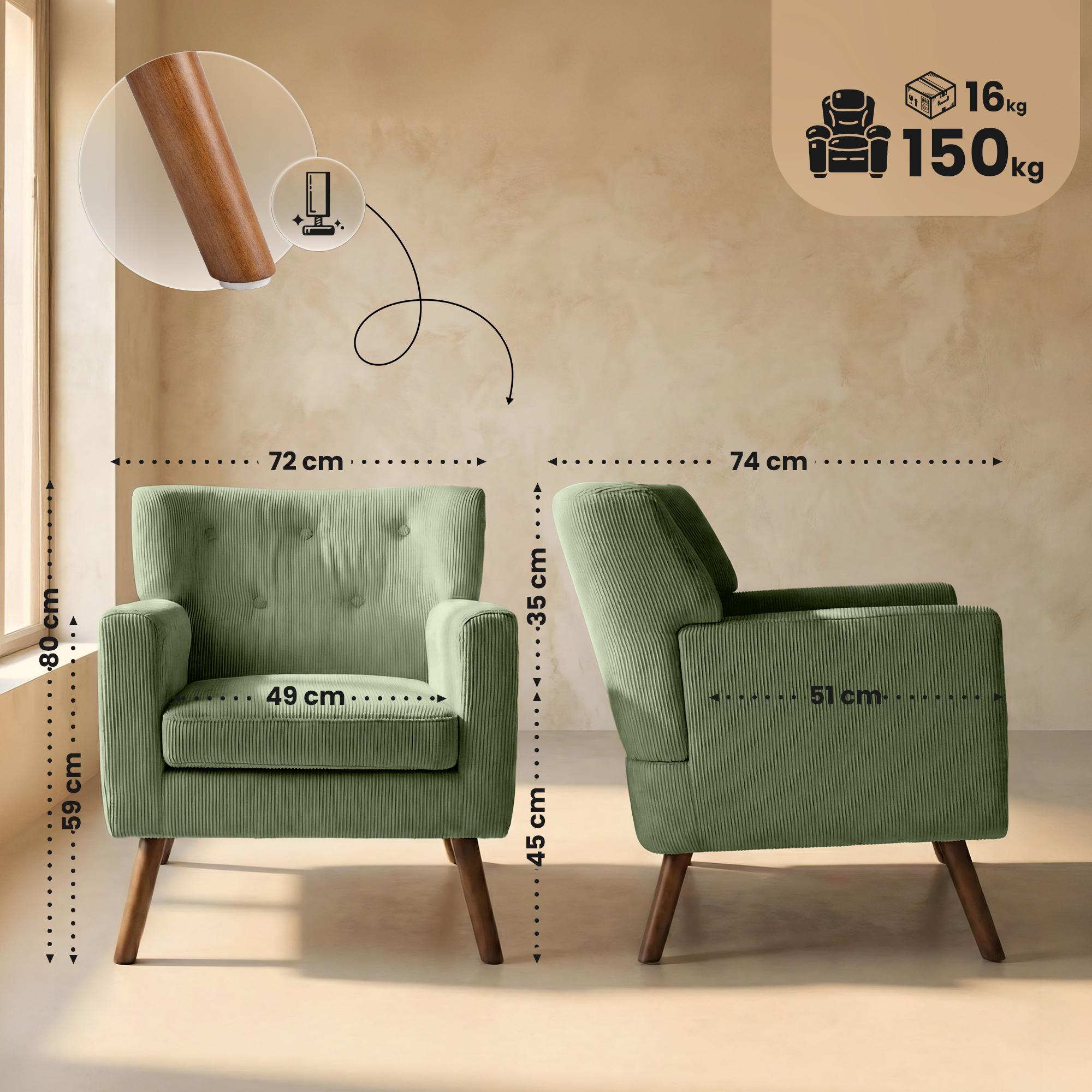Sessel Kioni Cordbezug