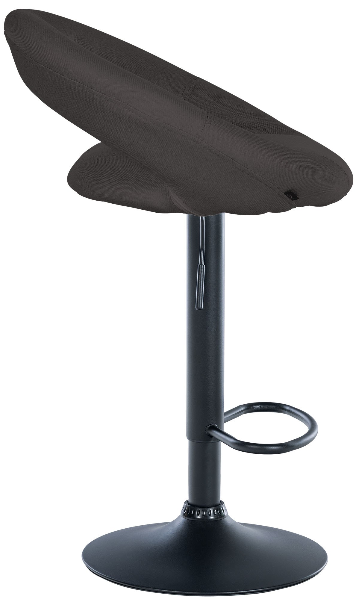 2er Set Barhocker Olinda Stoff dunkelgrau schwarz
