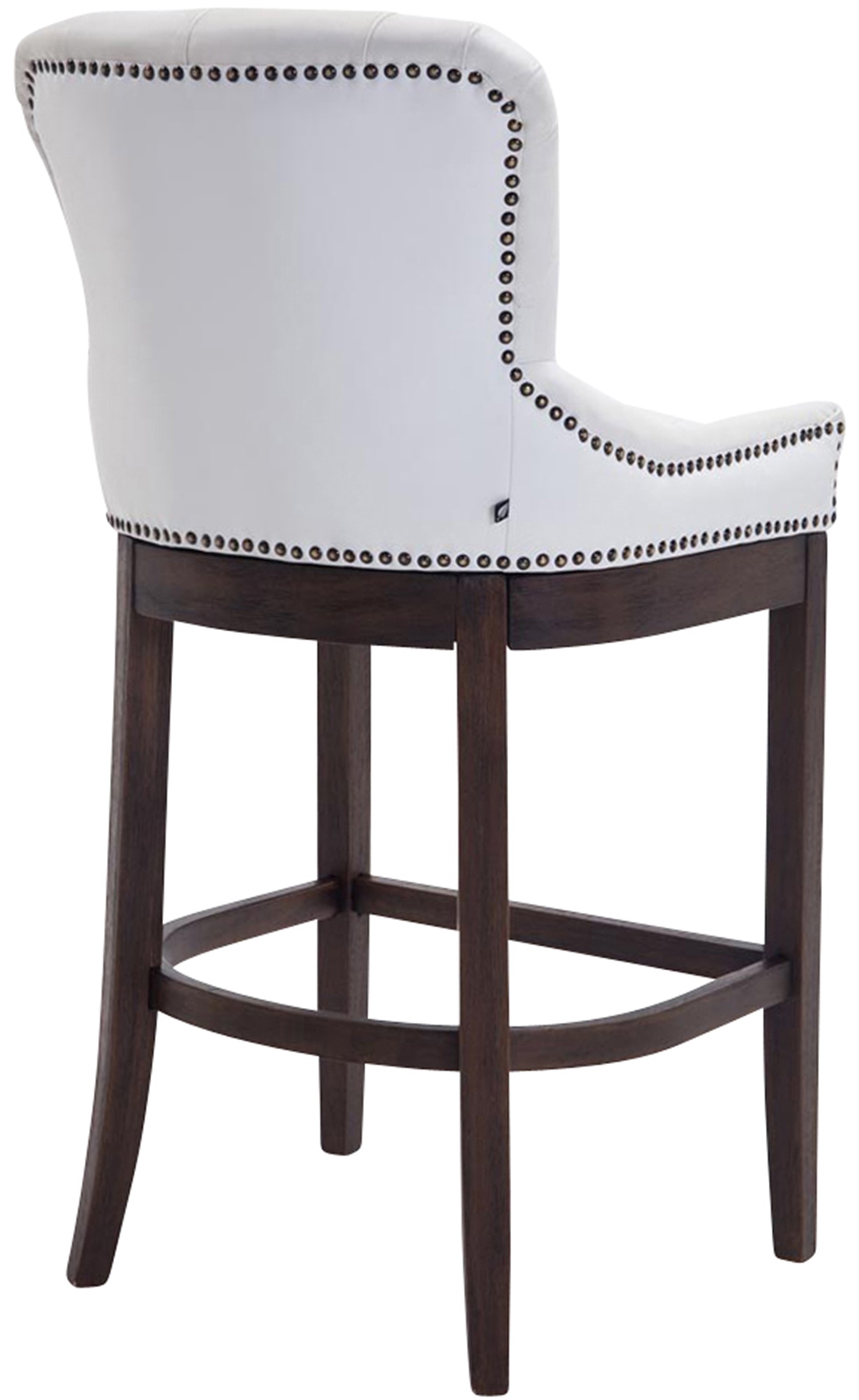 Barhocker Lakewood Echtleder, Antik-dunkel weiß