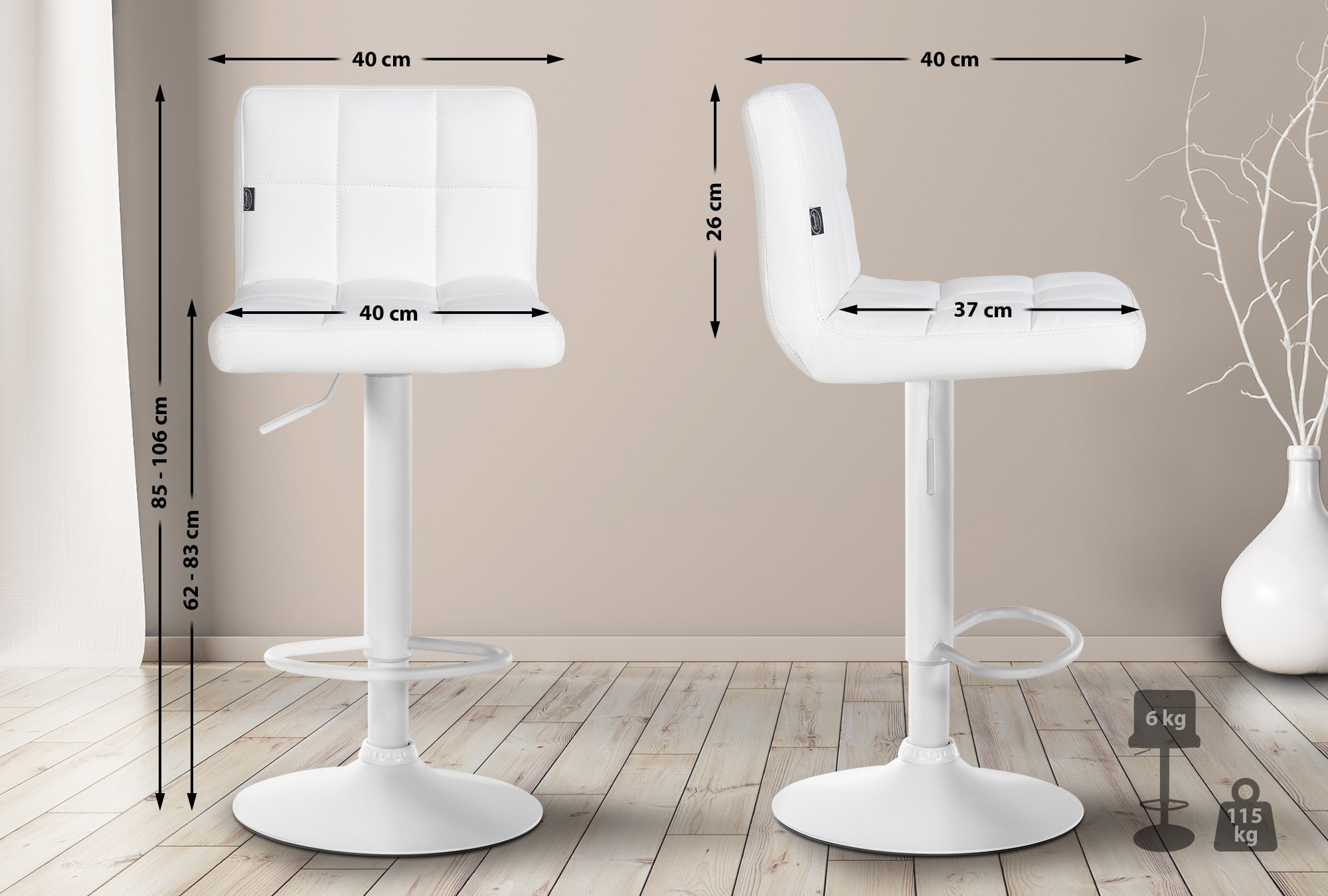 4er Set Barhocker Feni Kunstleder