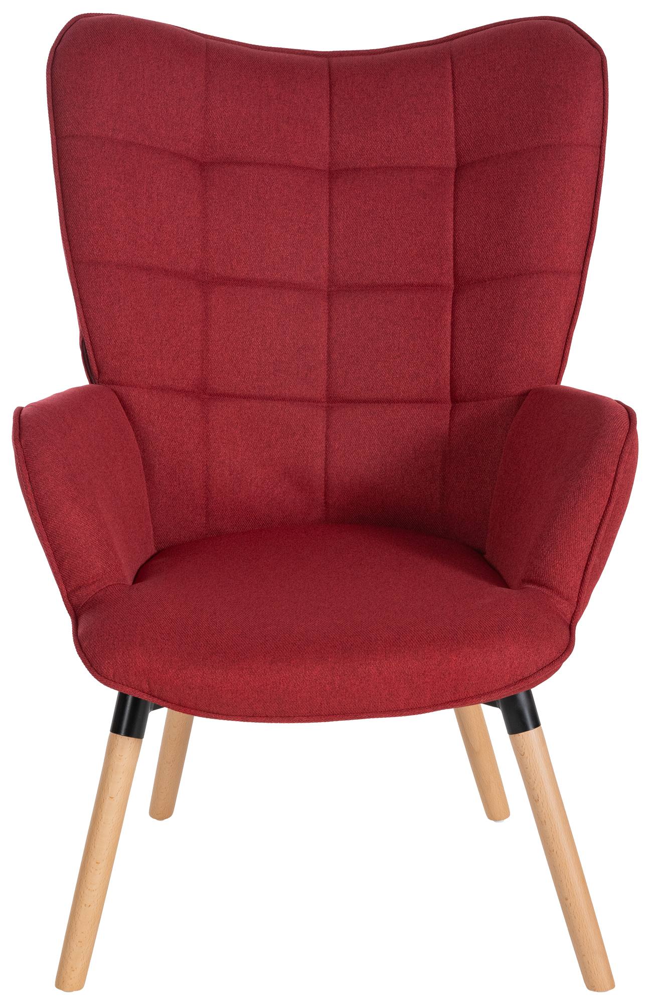 Sessel Garding Stoff-Bezug rot