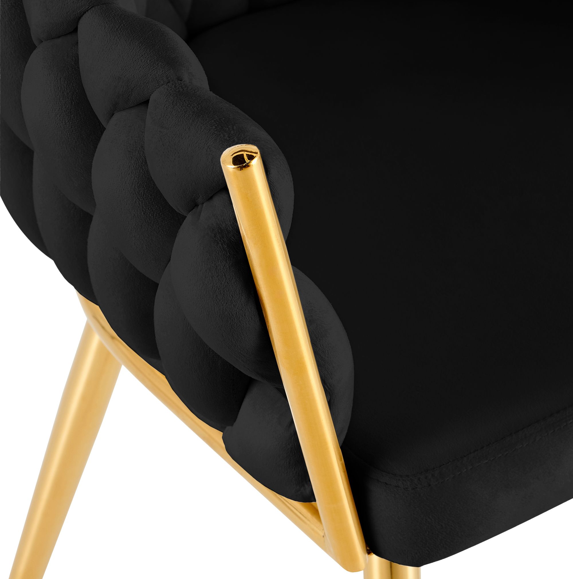 Esszimmerstuhl Molise Samt Gold schwarz Samt