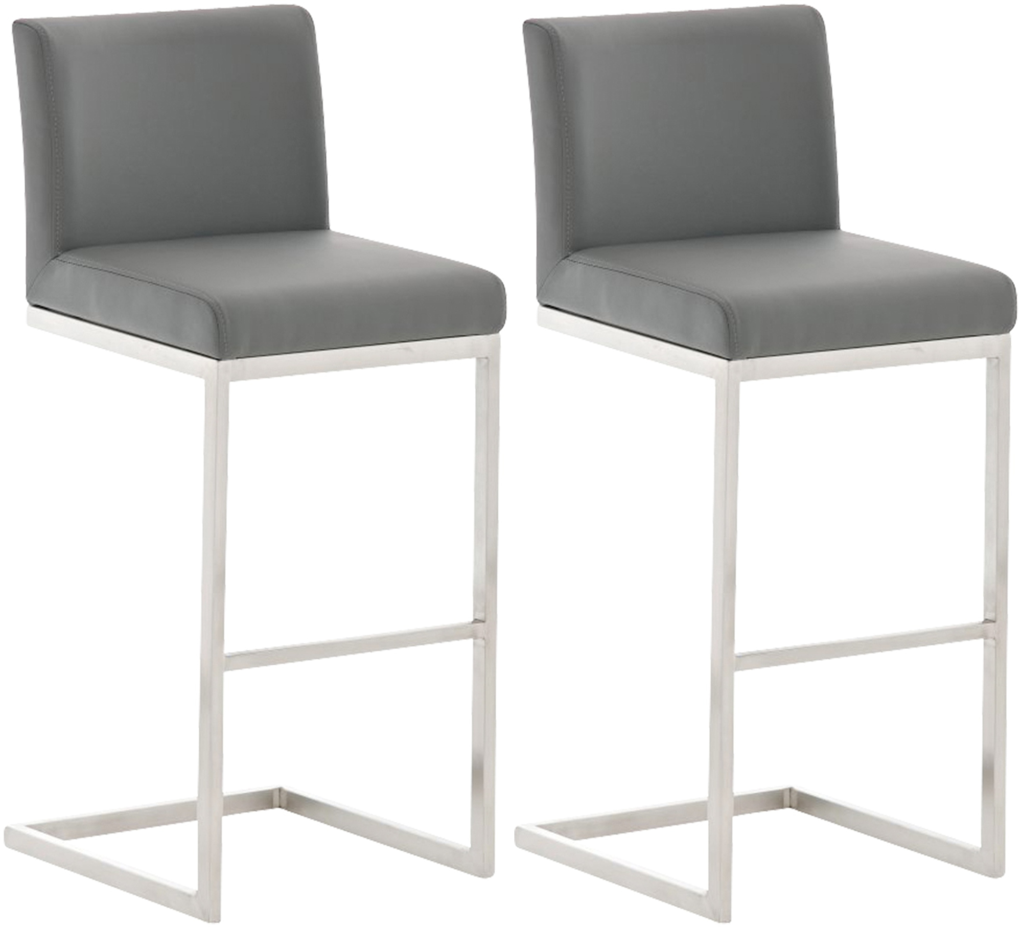 2er Set Barhocker Paros Kunstlederbezug