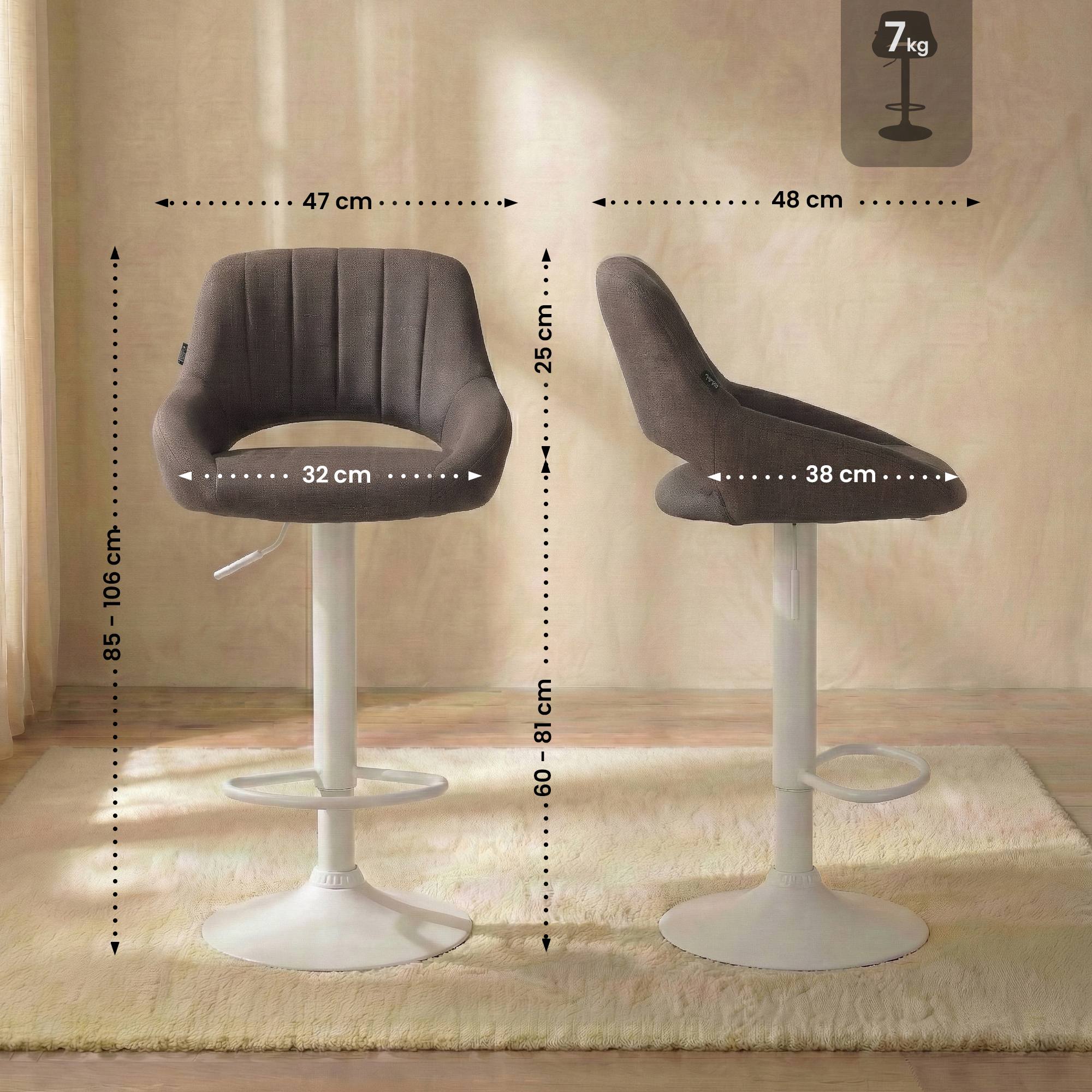 2er Set Barhocker Milet Stoff