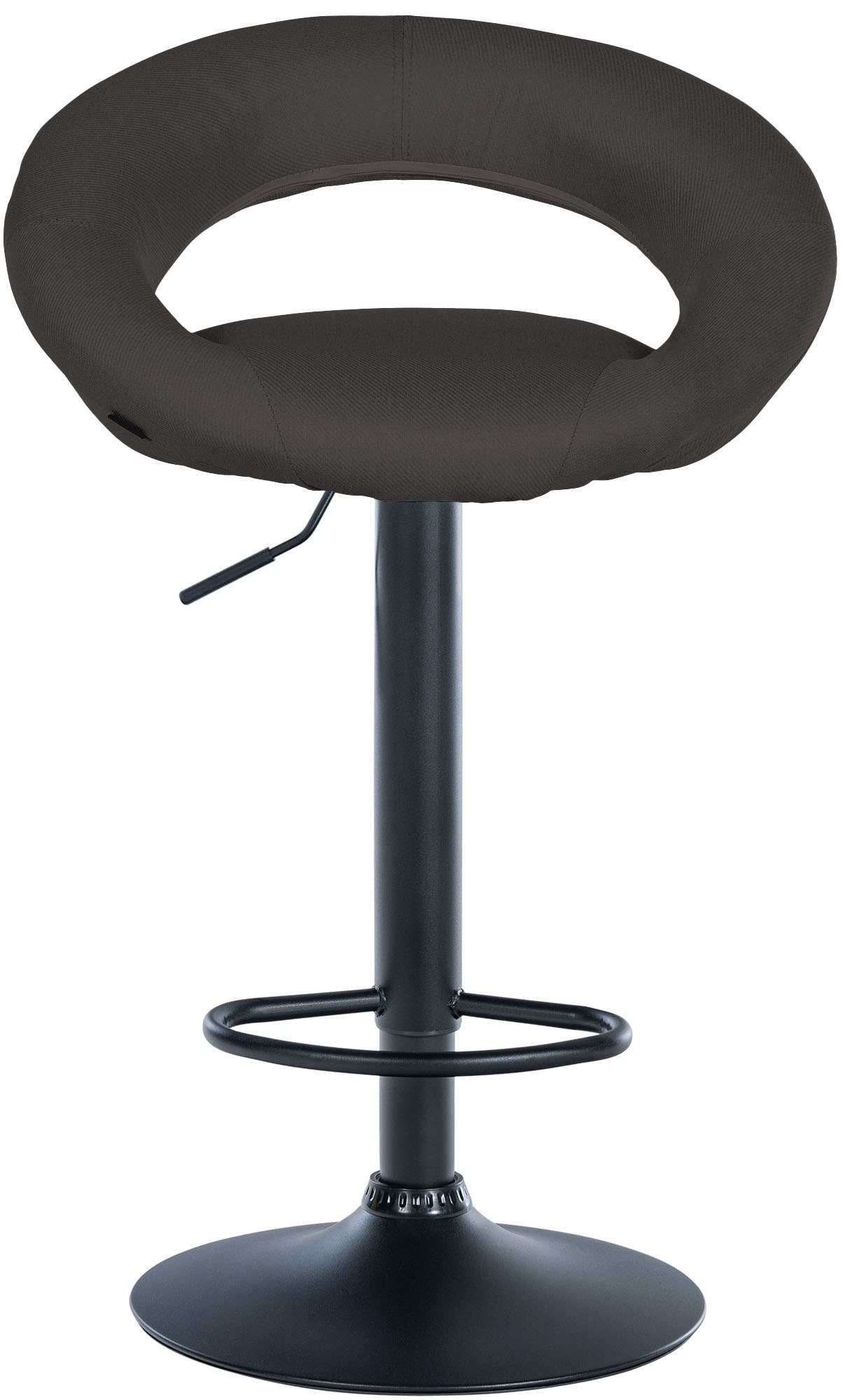 2er Set Barhocker Olinda Stoff dunkelgrau schwarz