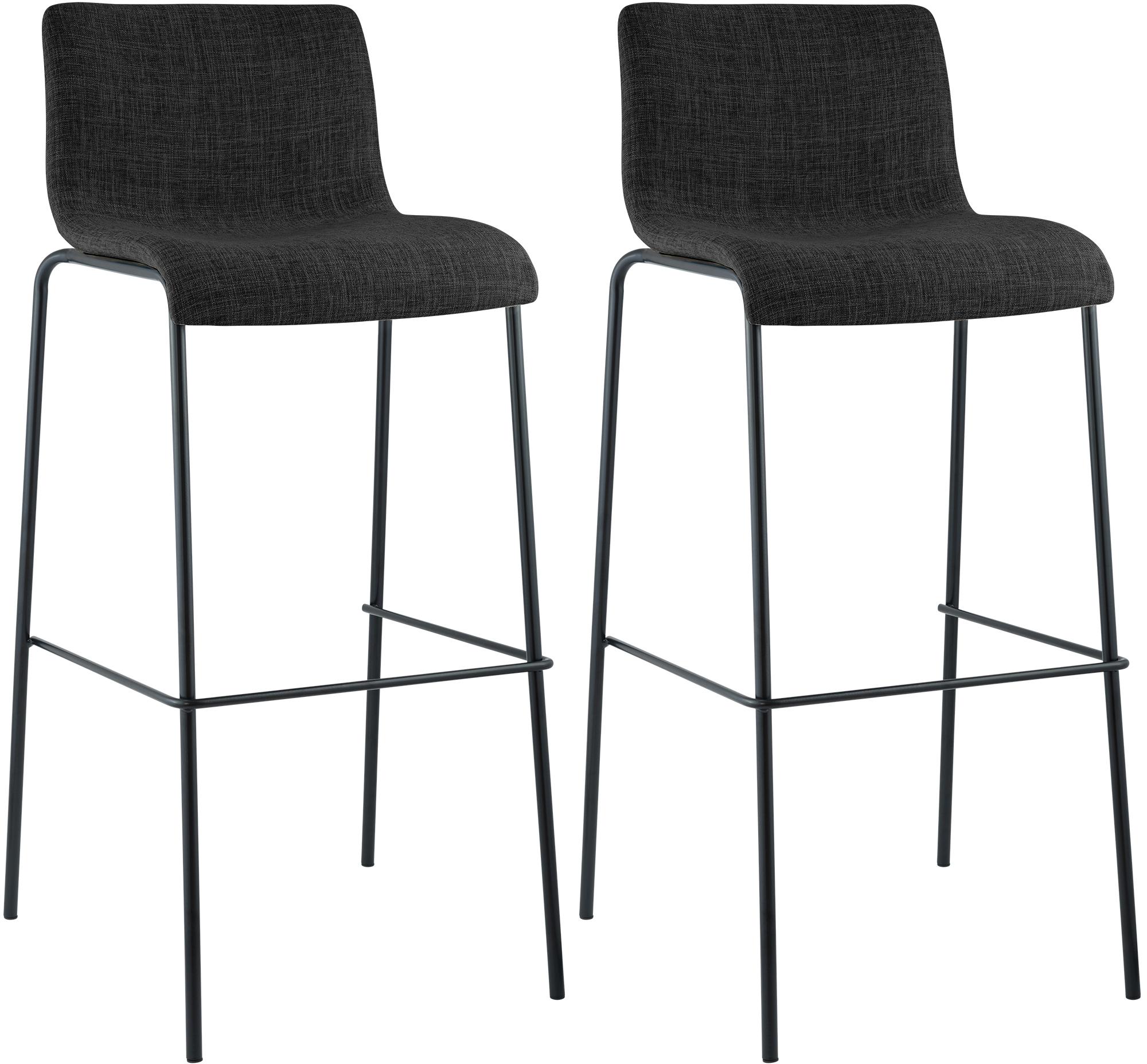 2er Set Barhocker Hover Stoff Vierfußgestell