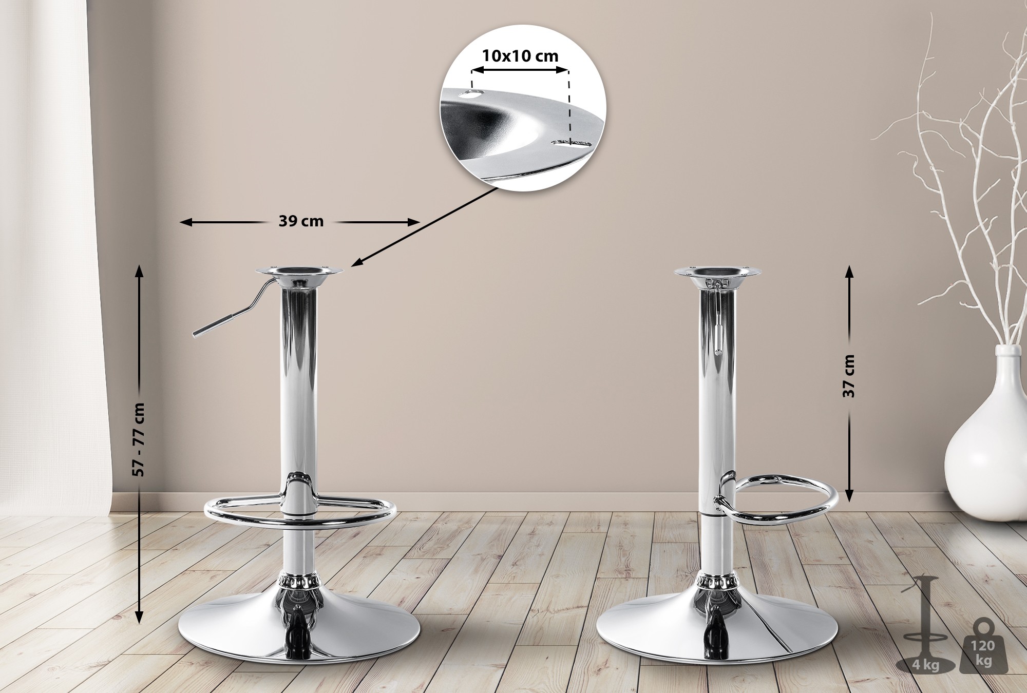 XL-Gestell für Barhocker