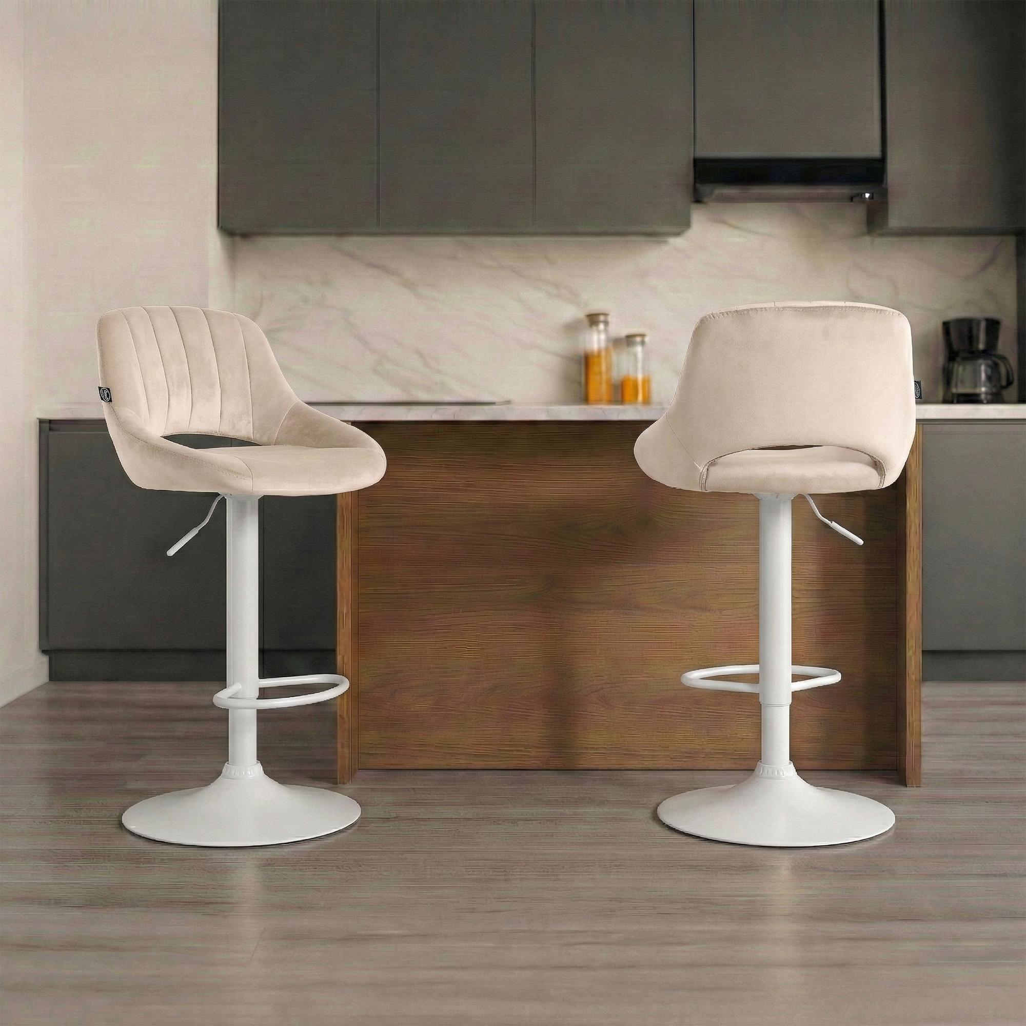 2er Set Barhocker Milet Samt