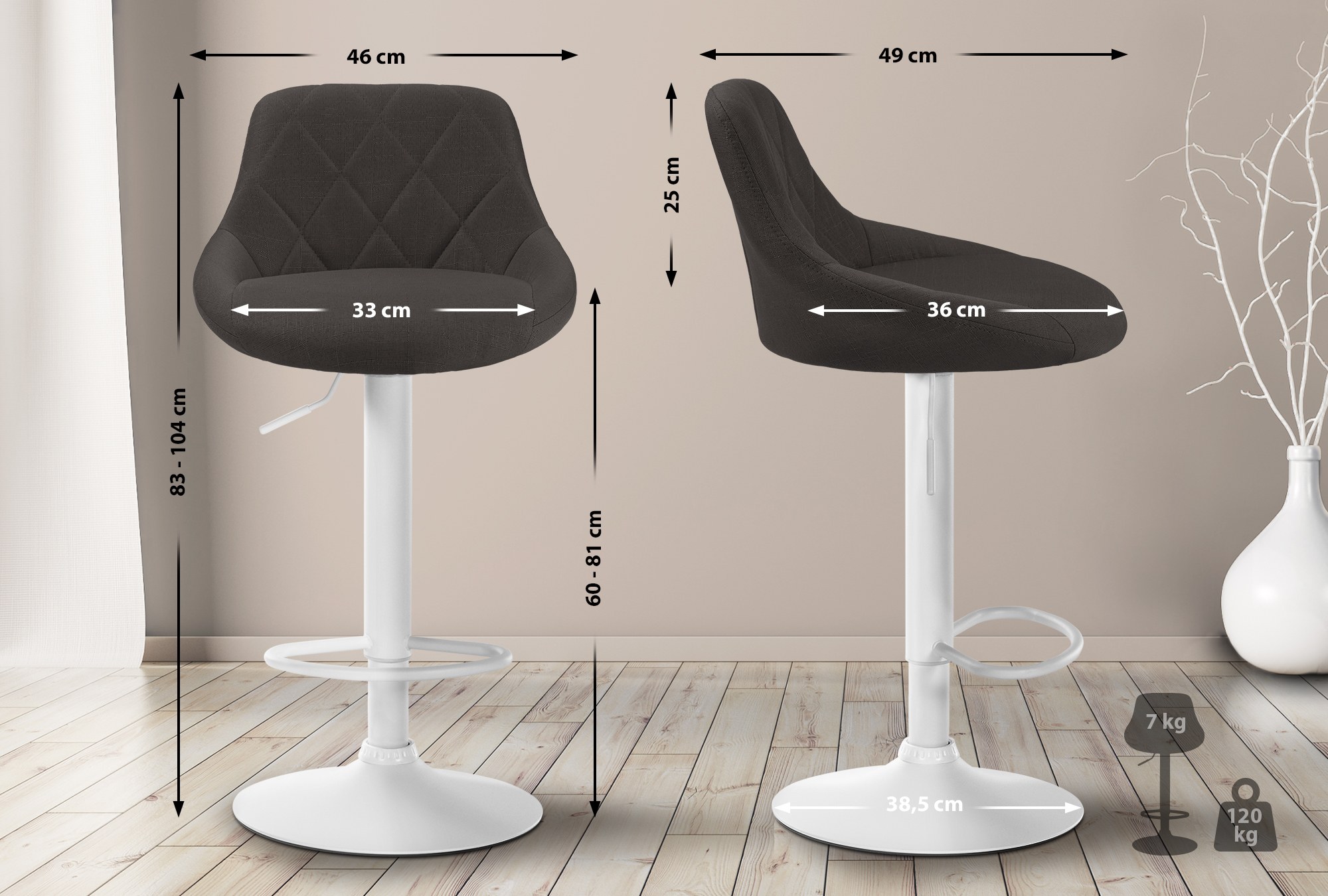 Barhocker Lazio Stoff