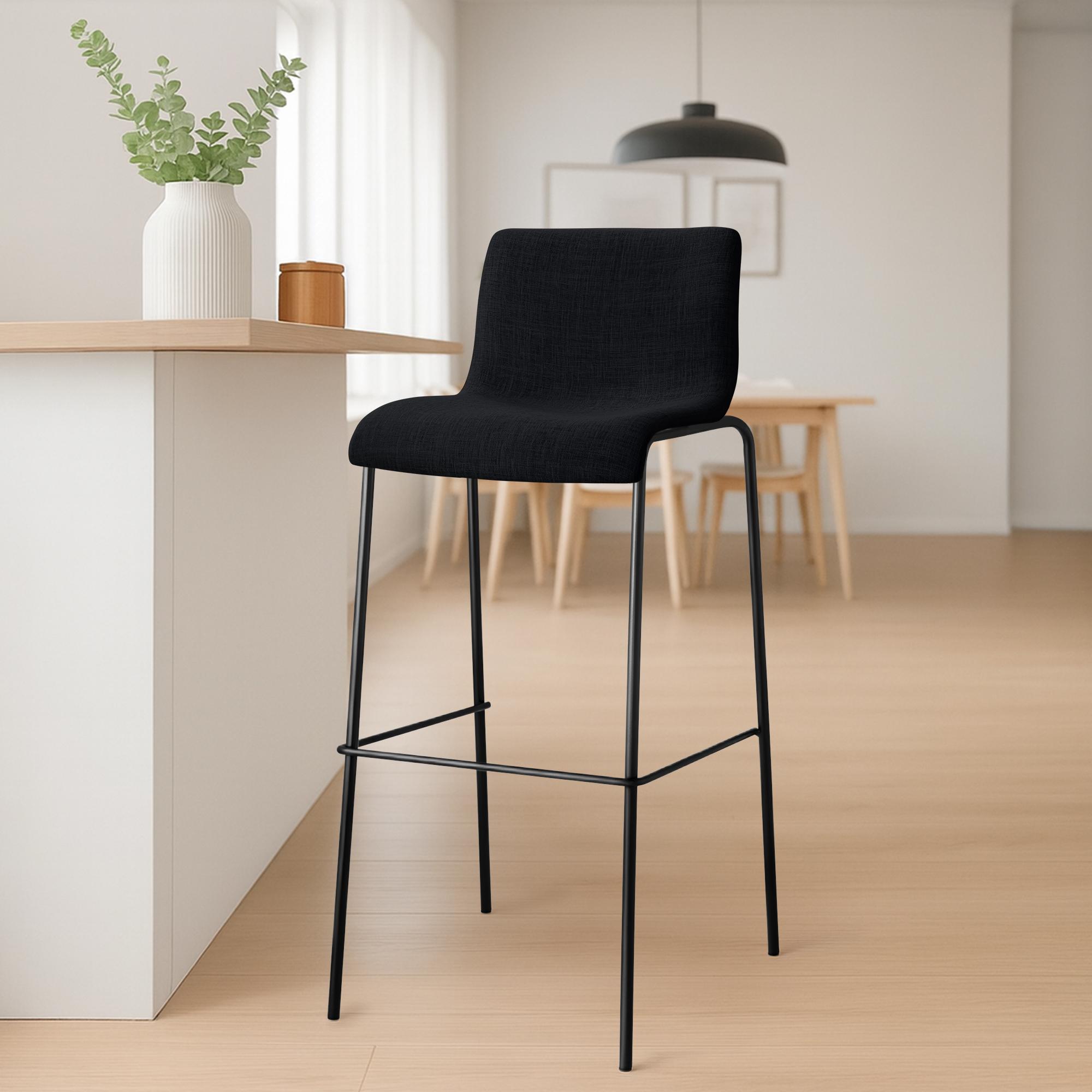 2er Set Barhocker Hover Stoff Vierfußgestell