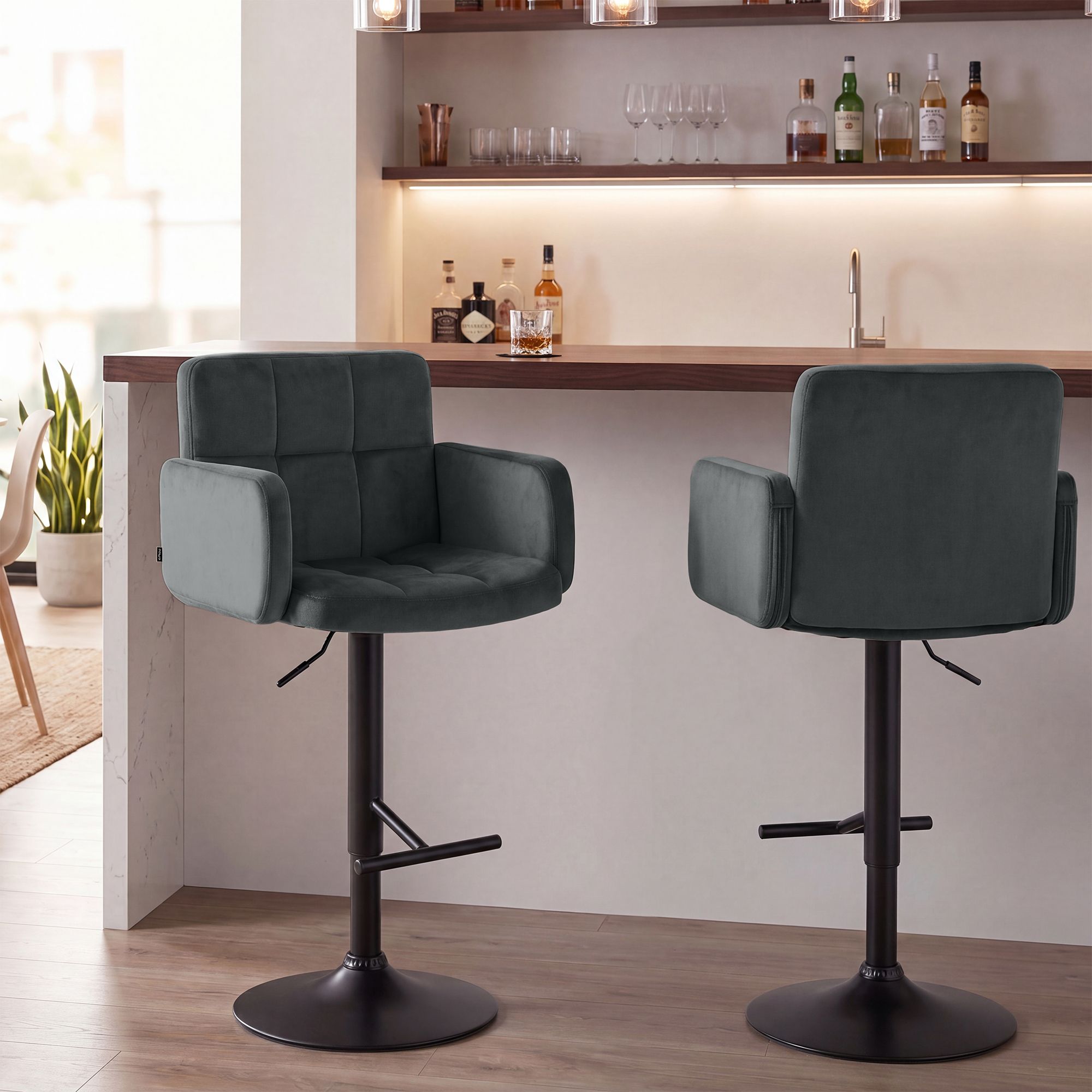 Barhocker Los Angeles Samt