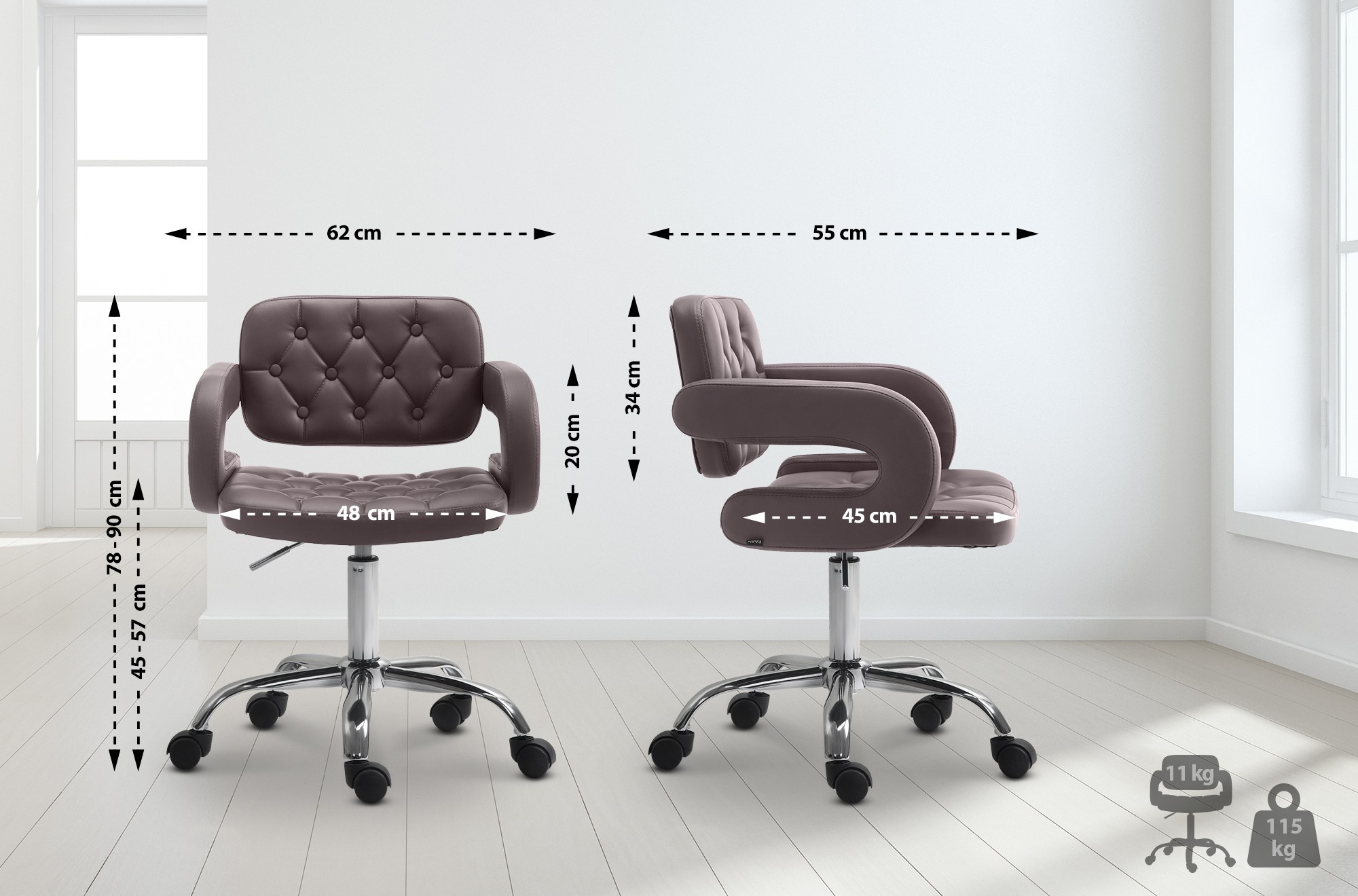 Arbeitshocker Dublin Kunstleder