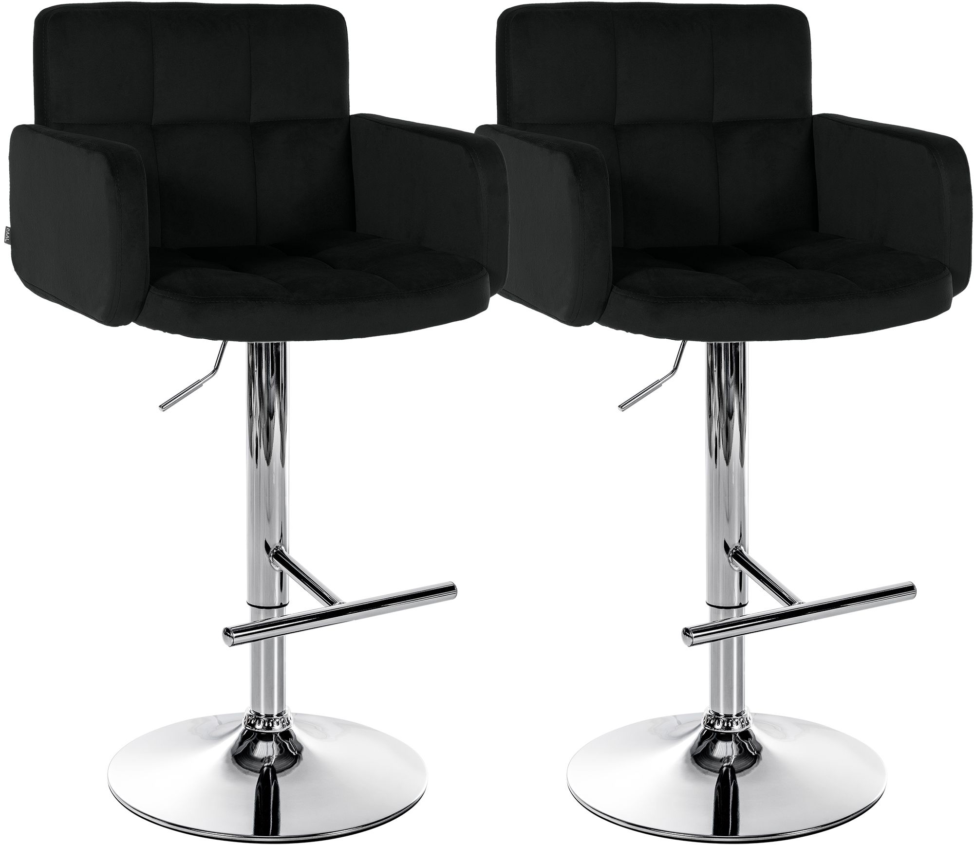 2er Set Barhocker Los Angeles Samt