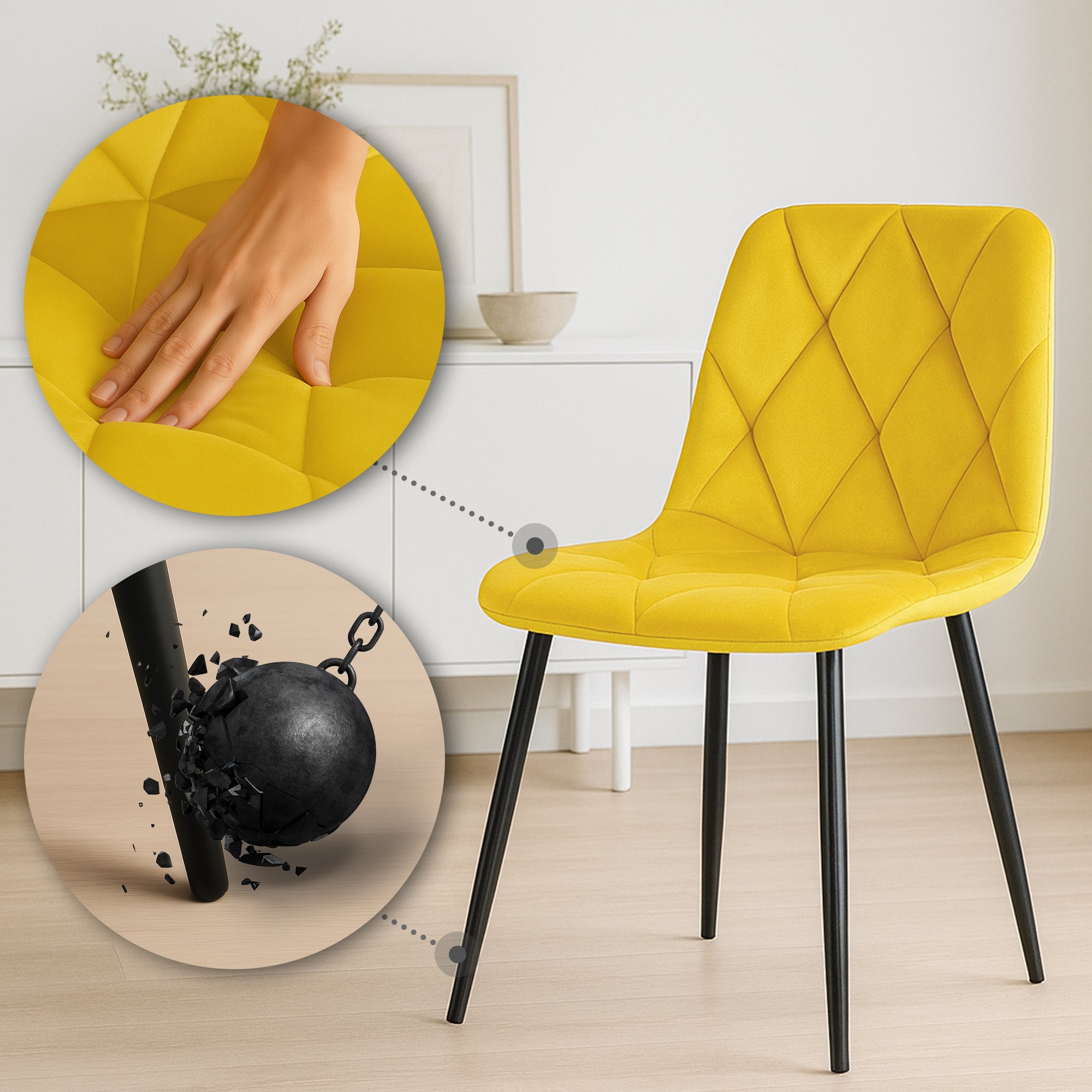 2er Set Esszimmerstuhl Clairton