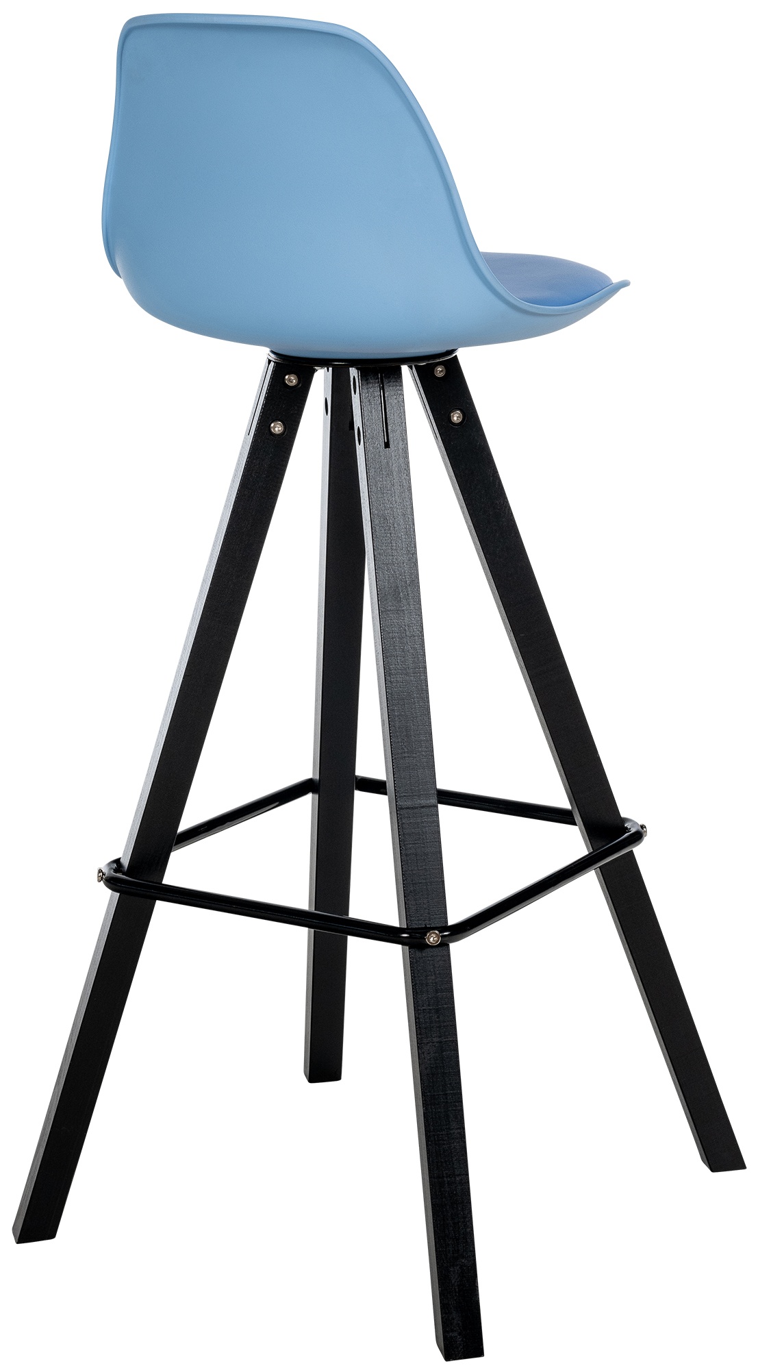 Barhocker Corbin Kunstleder Square blau schwarz