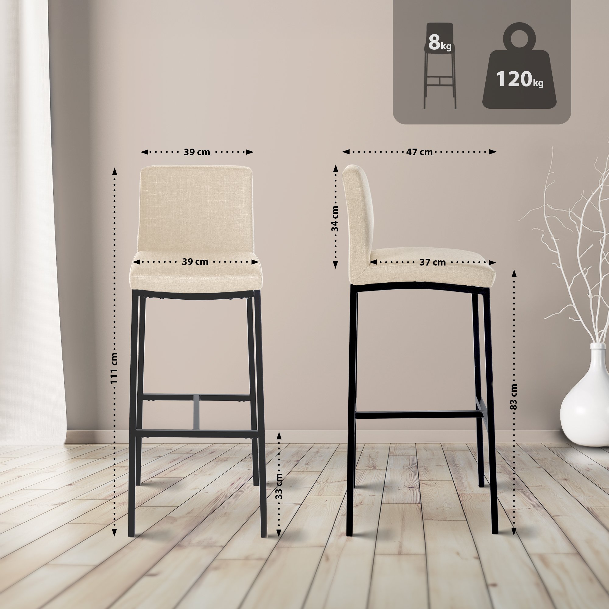 2er Set Barhocker Freeport